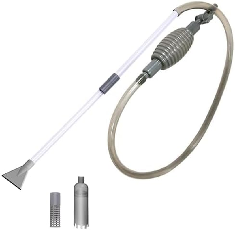 Hot Tub Vacuum Spa Vac, Manual Spa Vacuum Spa Wand Cleaner Pool Cleaner Cordless, Hot Tub Suction Pipe Siphon Constant Suction, Handheld Flexible Hose and Wand for Dirt,Grass, Debris (3 Cleaner Heads)