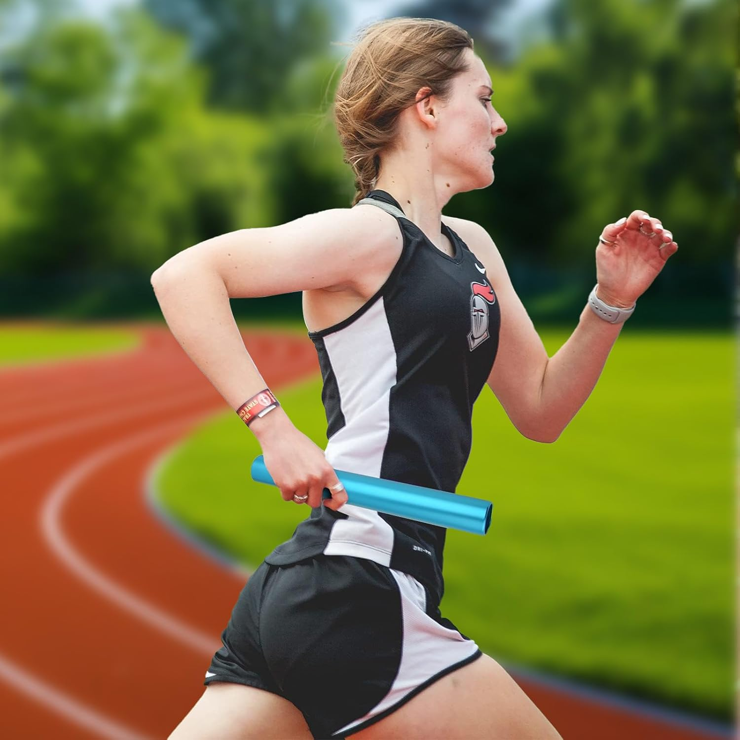 Rhoyee 4PCS Aluminum Relay Batons Lightweight Track Batons with Smooth Surface and Bright Colors Ideal for School Sports Team Practice Outdoor Running for Athletes and Students image number 5