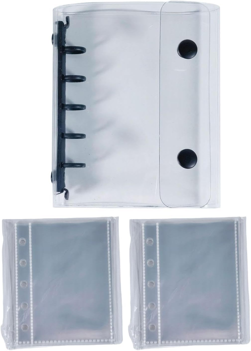 Binder Covers Notebook 5 Holes with Inner Paper for Valentines Travel, Green