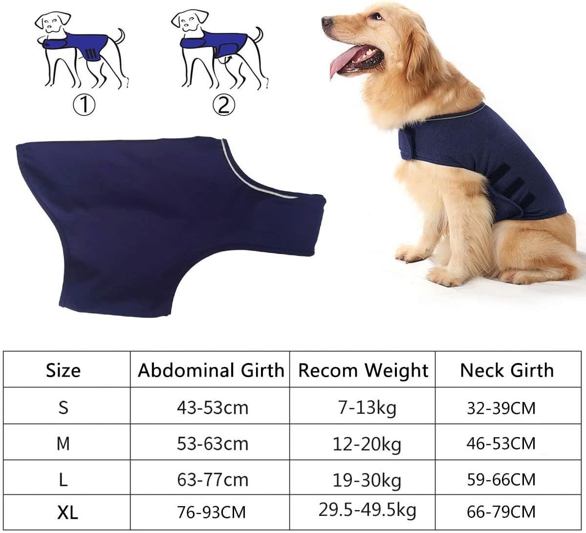 Dog Anxiety Jacket Calming Solution Vest Jacket Thunder Dog Wrap Coat Stress Relief for Dogs image number 2