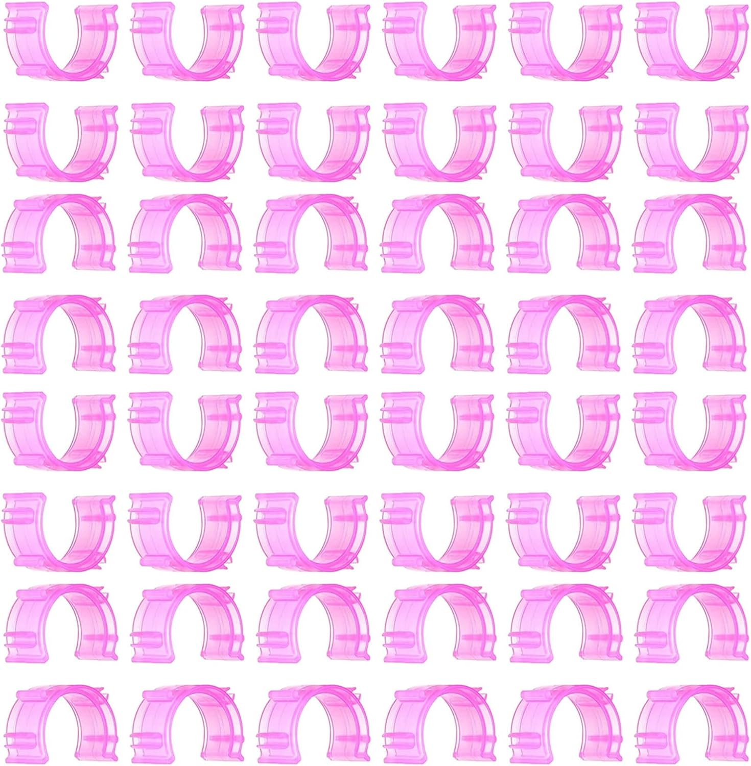 100Pcs Sewing Bobbin Clips, Colorful Bobbin Holder, Plastic Thread Clamps Spools Organizers, Sewing Tool Accessory for Craft DIY Embroidery image number 4