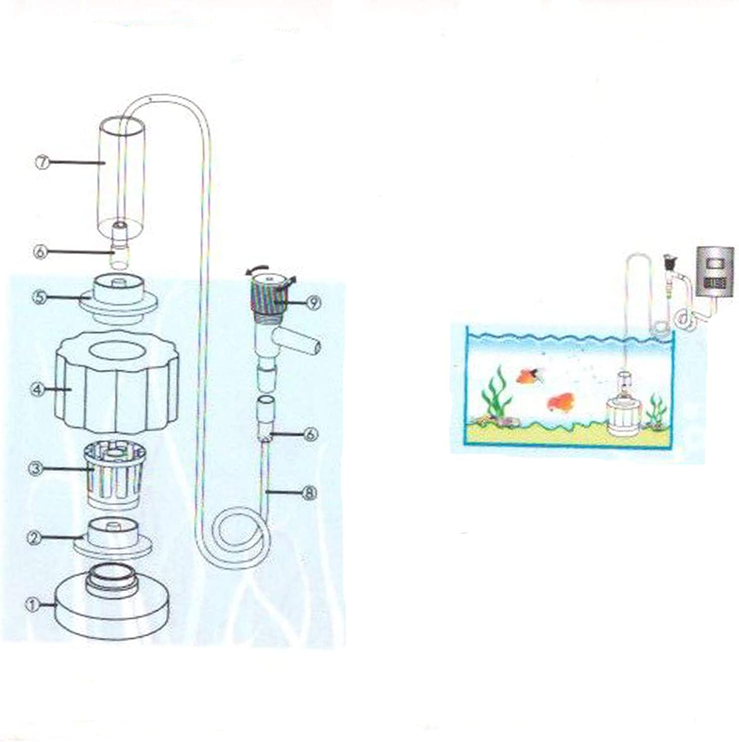 AQUANEAT Mini Aquarium Sponge Filter, Quiet Fish Tank Bio Foam Filter, with Airline Tubing, up to 2Gal image number 3