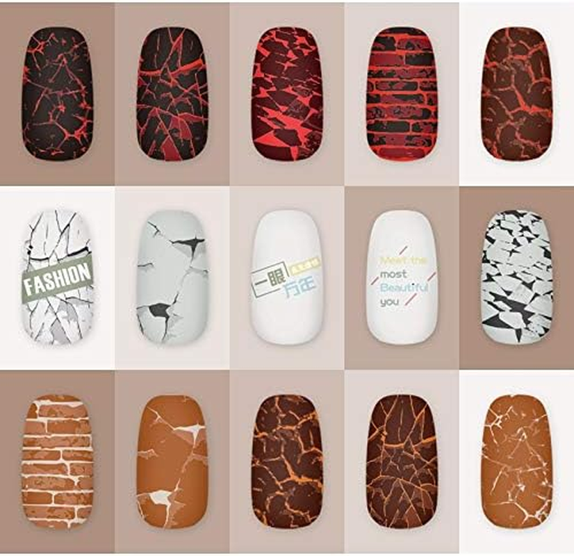 Alexnailart Nail Stamping Plate Nail Art Wall Crack Word Picture Template Transfer Stencils Manicure Print Nail Art DIY Tool image number 1