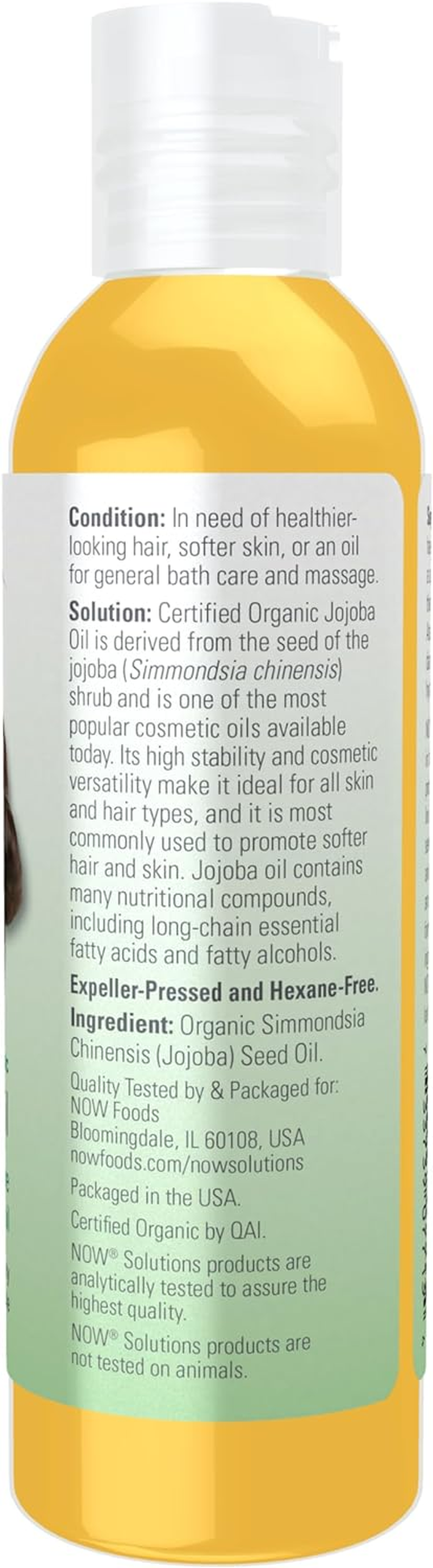 NOW Organic Jojoba Oil,4-Ounce image number 5