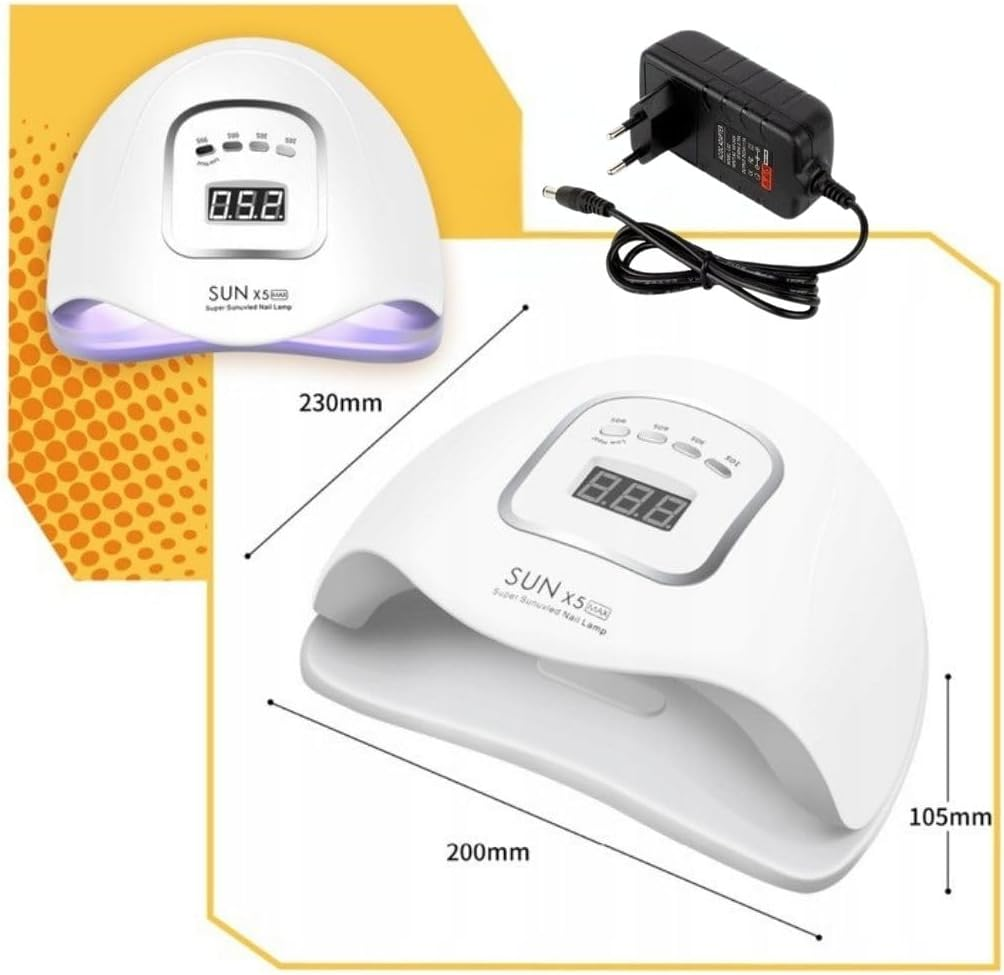 Lewer - LED Nail Lamp 80 W SUN X5 MAX LCD UV, 10/30/60/99 S Timer, for Feet and Hands, for All Gel Nail Polish, Gel Nails - Professional Nail Polish Dryer, UV LED Nail Lamp image number 1