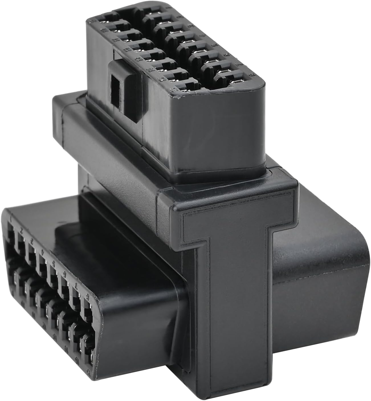 Ikkegol Pocket OBD2 Splitter Cable, OBD II Full 16 Pin 1 Male to Dual Female 1 to 2 T Split 2 Way Extension Converter Adapter for Diagnostic Extender (Bottom Widest) image number 5