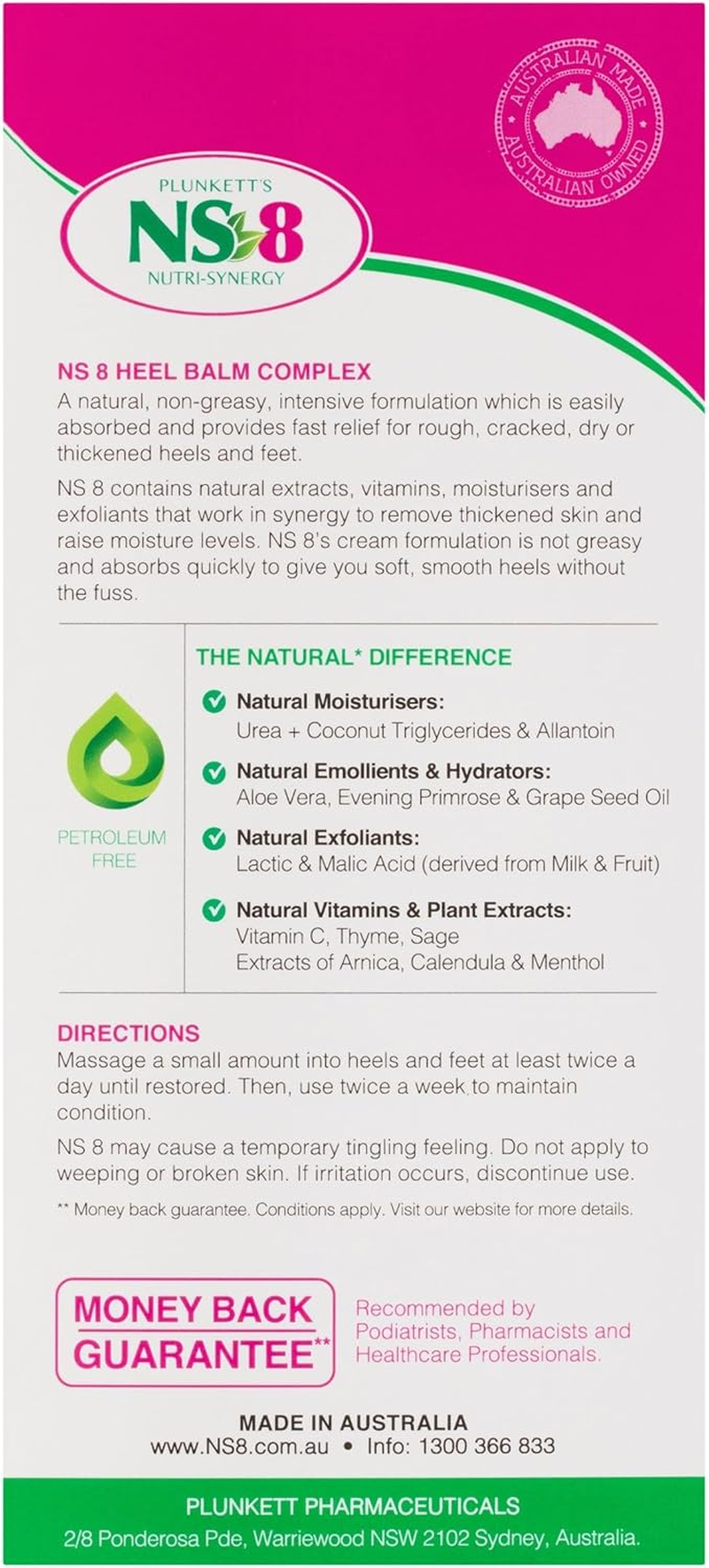 Plunkett'S NS8 Heel Complex Balm 250 Ml