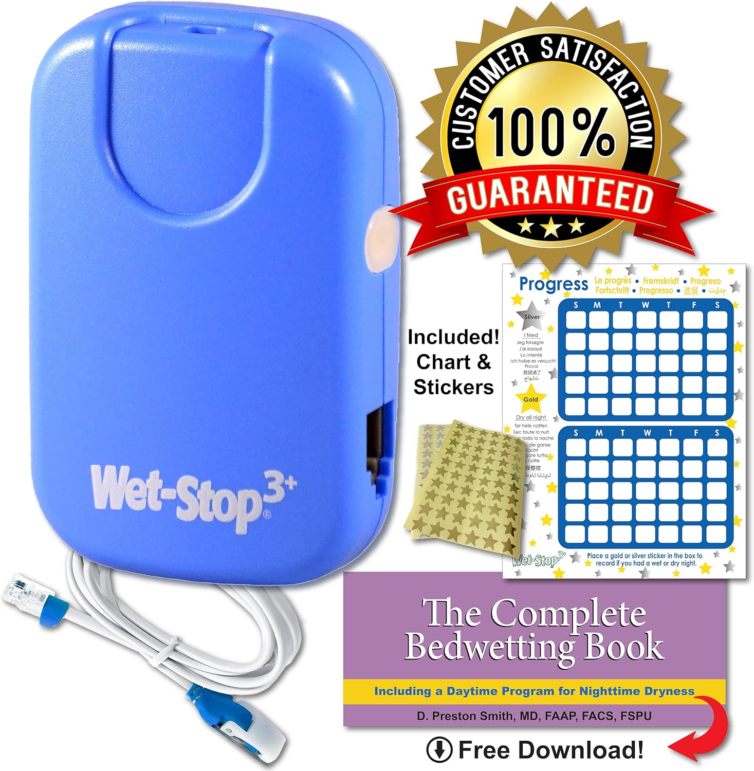 Wet Stop 3 Bedwetting Alarm (BLUE) 6 Alarms & Vibration, Enuresis Alarm, Incontinence, Toilet Training image number 6
