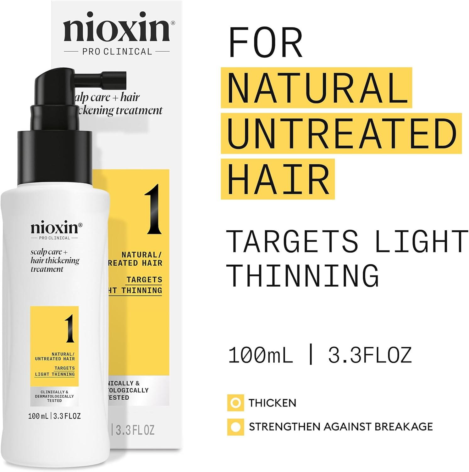 Nioxin Scalp + Hair Thickening System 1 Leave on Treatment | for Natural or Untreated Hair with Light Thinning | 3.4 Fl Oz. image number 6