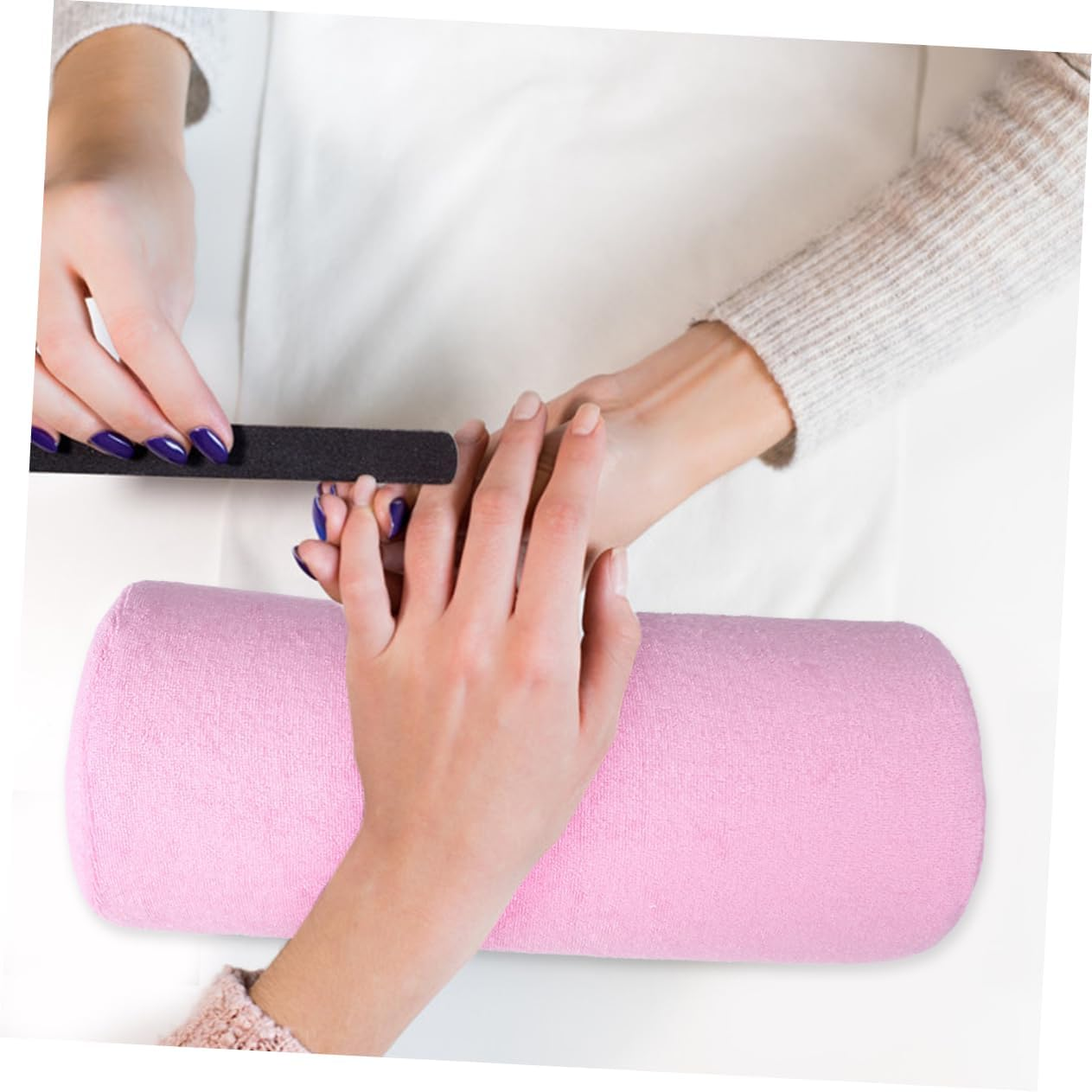 Anneome Nail Art Hand Pillow Removable Washable Towel Flannelette Sponge Arm Rest Cushion for Manicure Nail Techs at Home and Salon image number 3