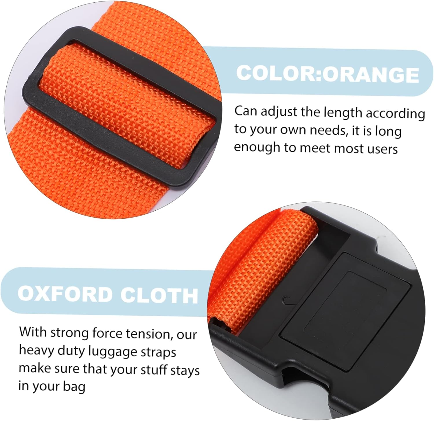 Baluue Luggage Straps Cross Suitcase Belt with Combination Lock, Adjustable Travel Luggage Fixing Strap for Checked and Hand Bags, Sturdy Orange Suitcase Accessories for Secure Travel