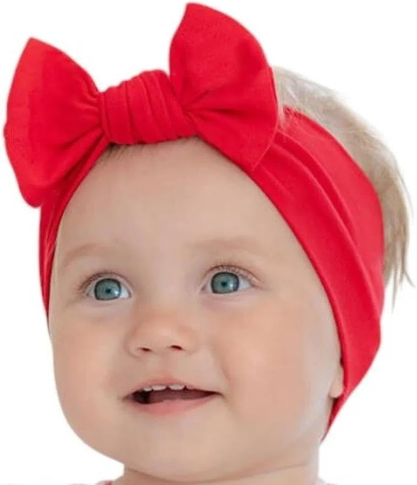 Cotton Infant Headbands with Bow Design - Handmade Baby Hair Bands for Everyday & Special Occasions image number 3