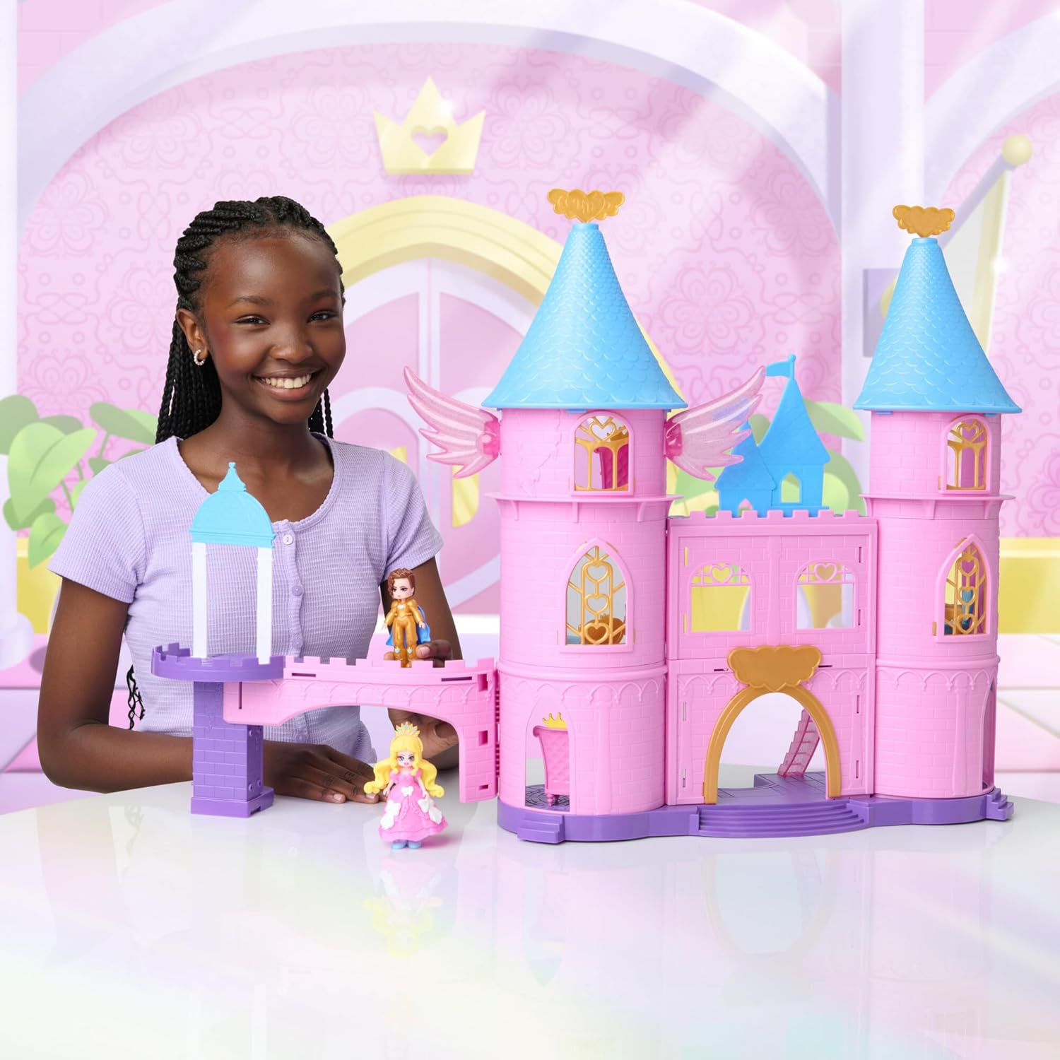 Royale High Castle Campus Playset - (2) Exclusive Dolls, 3 Floors to Explore with 360&deg; Play - 19 Accessories - Virtual Item Code Included - Ages 5+ image number 2