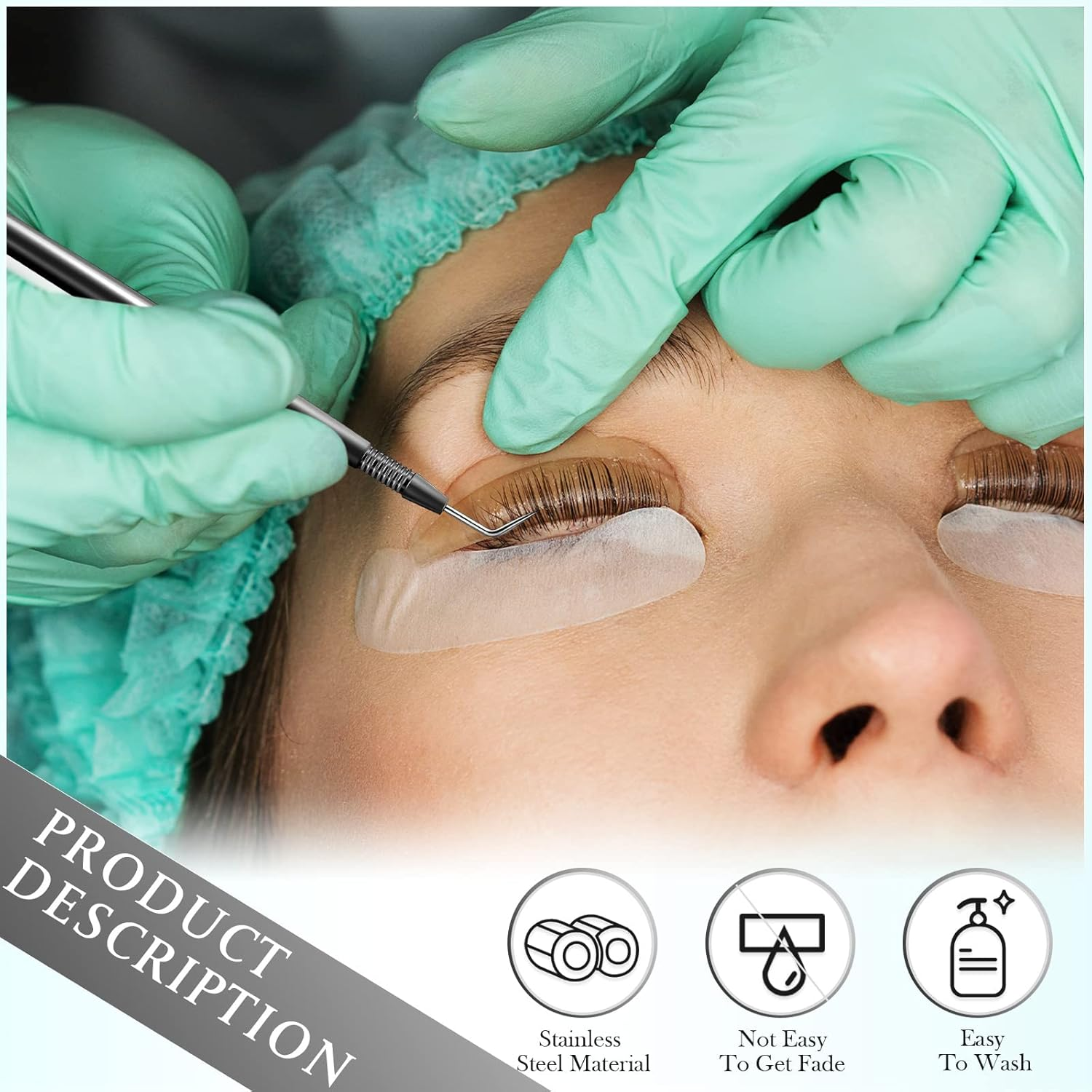 Chumia 2 Pieces 2 in 1 Lash Lift Tool Eyelash Separator Tool with Comb Stainless Steel Metal Lash Perm Lift Rods for Eyelash Eyebrow Comb Perming Tinting Curling Extension Supplies(Black) image number 1