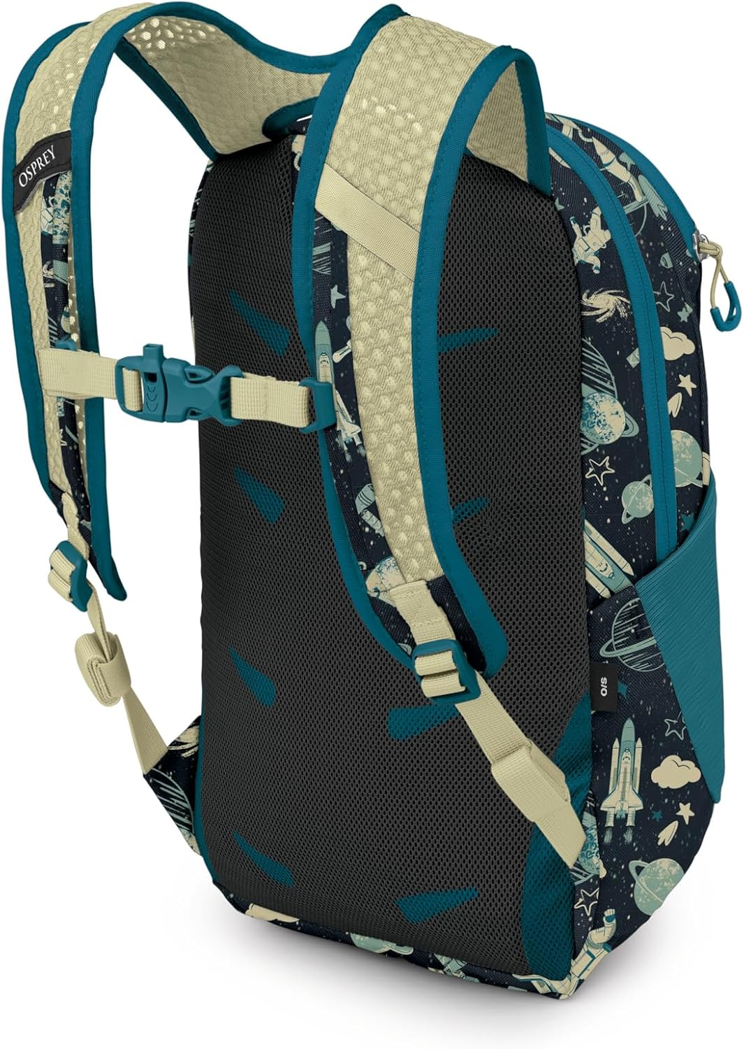 Osprey Daylite Jr. Kids' Commuter Backpack - Space Travel Print/Antique Blue image number 4