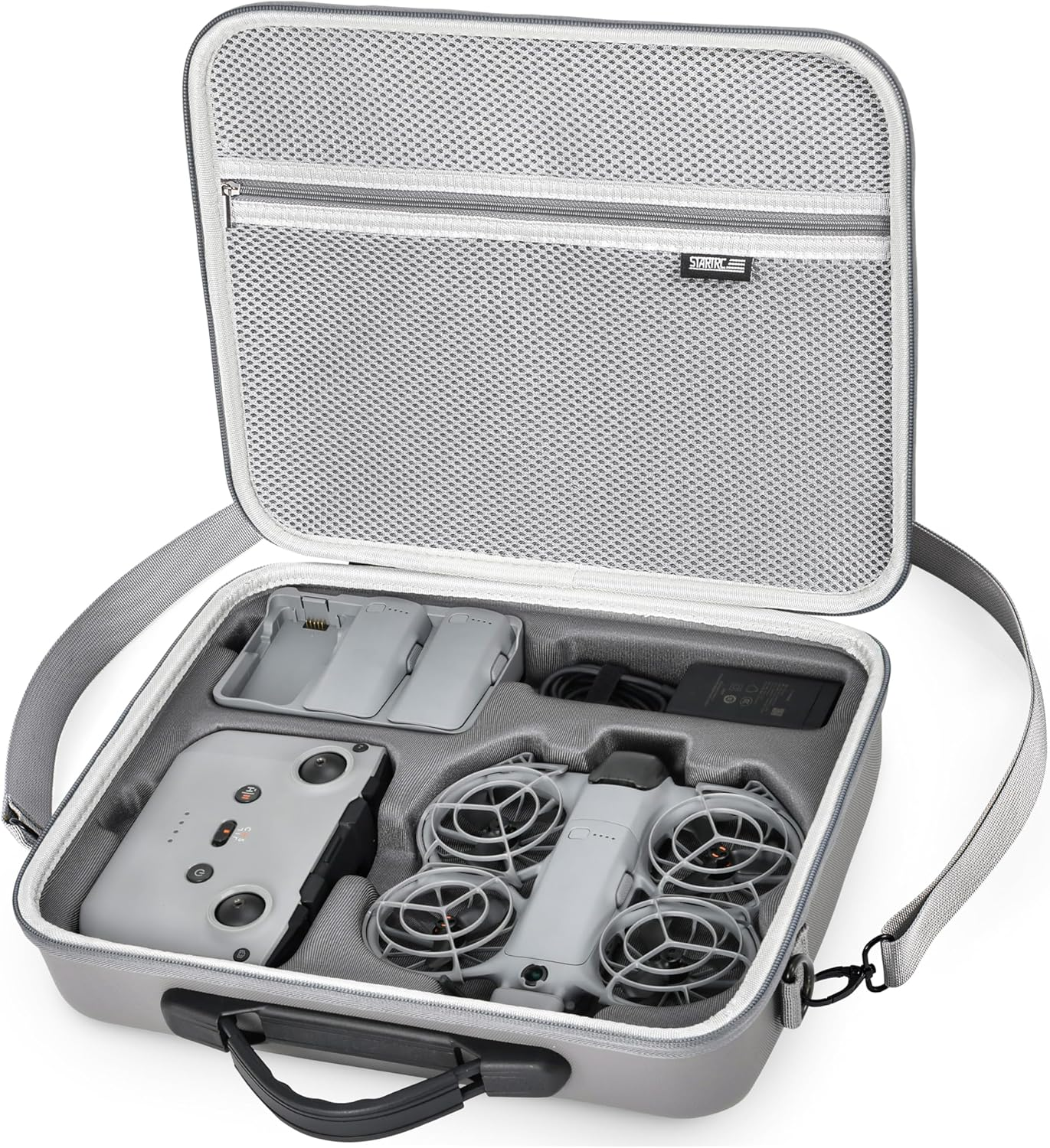 STARTRC Carrying Case for DJI Neo 2 Accessories, Portable PU Protective Shoulder Bag for DJI Neo 2 Fly More Combo, Compatible with RC-N3/RC-N Remote Controller image number 1