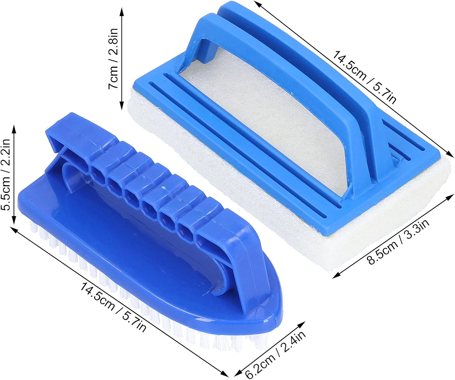 TOPINCN Handheld Pool Brush Plastic Sponge Tool for Swimming Pool, Easy Operation Saunas image number 4