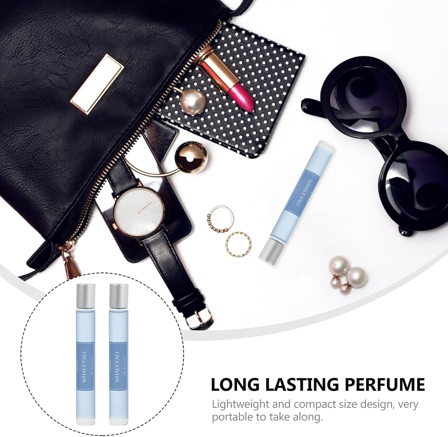 TEHAUX Roll-On Perfume Body Fragrance 2Pcs, Fresh White Tea Scent, Deodorant for Women and Men, Suitable for Daily Use and Travel image number 3