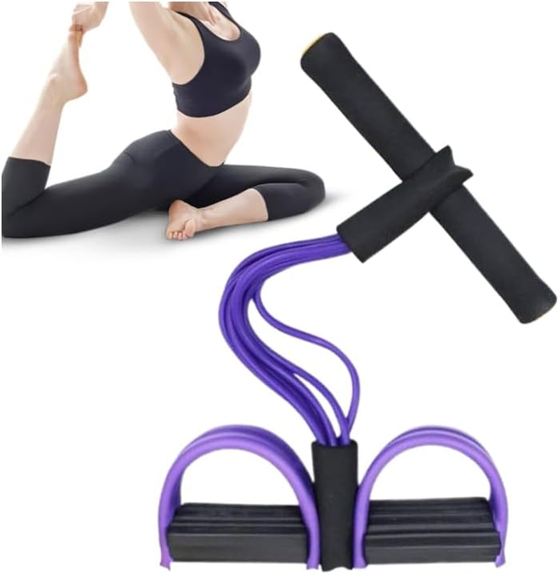 Foot Pedal Puller, 6-Tube Elastic Yoga Pedal Resistance Band, Ab Trainer, Home Gym Equipment for Fitness, Weight Loss, Training, and Yoga