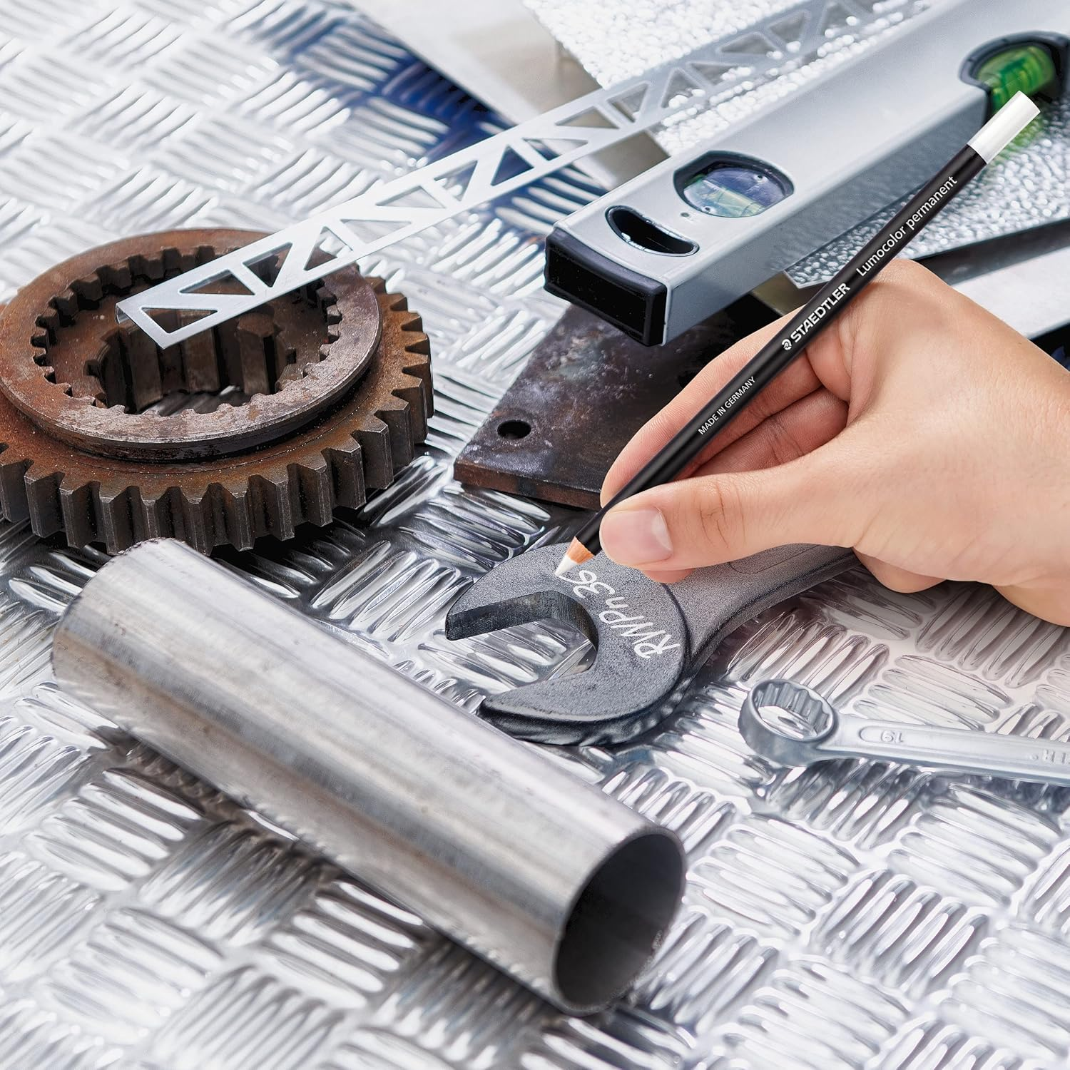 Staedtler Glasochrom 108 Pencils, White (Pack of 12) image number 2