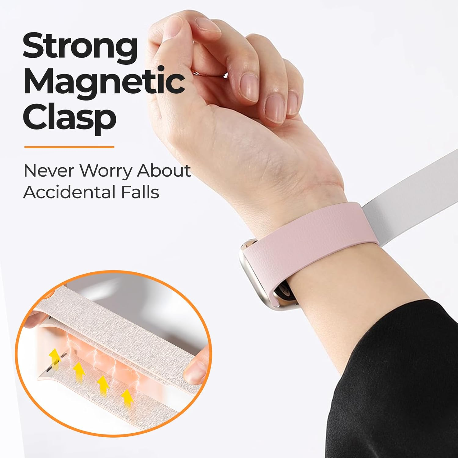 Haugboag Magnetic Silicone Strap Compatible for Apple Watch Band 38Mm 40Mm 41Mm 42Mm 44Mm 45Mm 46Mm 49Mm Women Men, Soft Sport Strap for Iwatch Ultra3/2/1 SE3/2/1 Series 11 10 9 8 7 6 5 4 3 2 1 image number 6