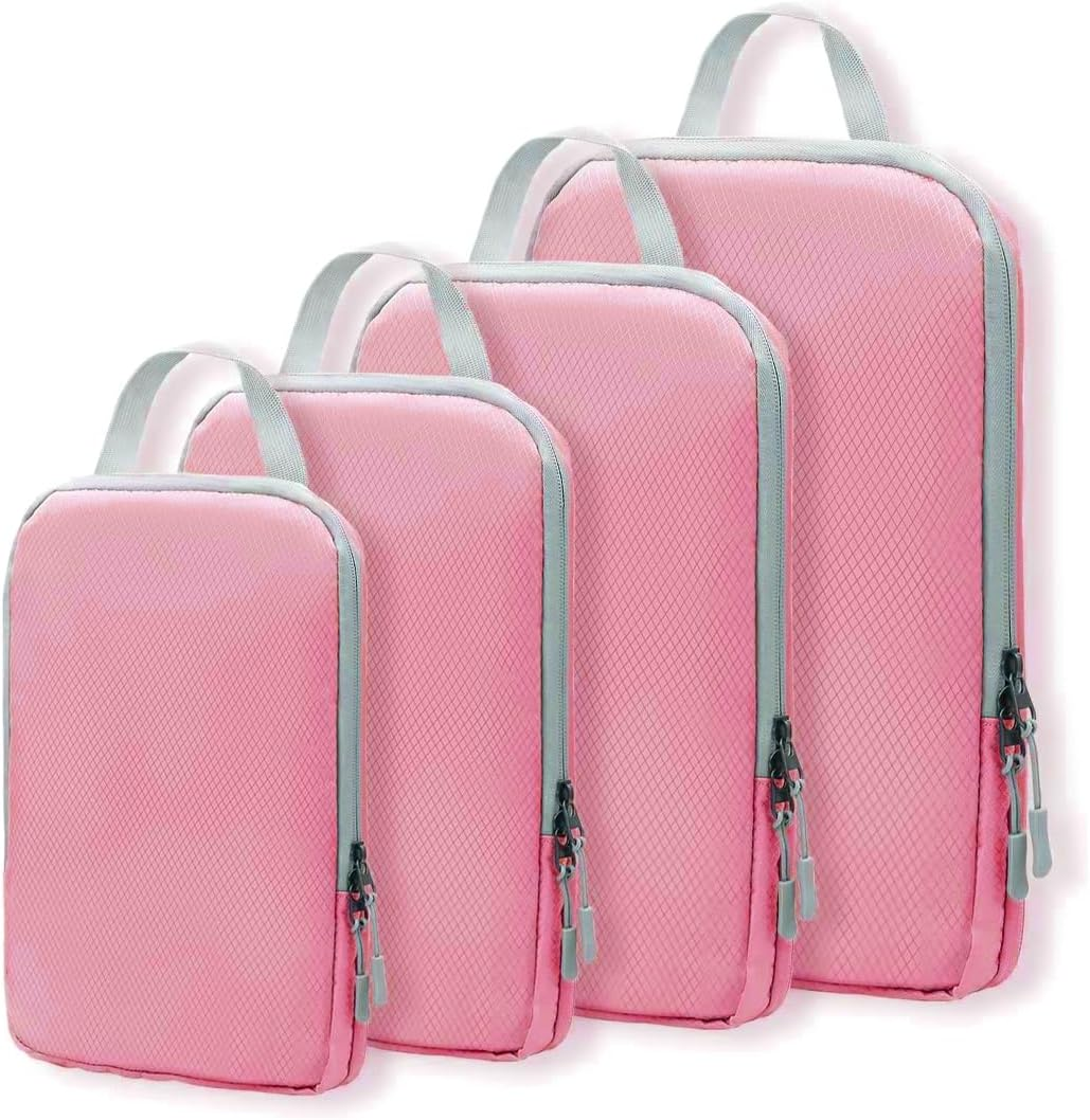 Packing Cubes Compression Packing Cubes for Travel, JOYCHER Travel Packing Organisers Cubes Accessories Mesh Compression Bags Luggage for Man & Women Suitcases