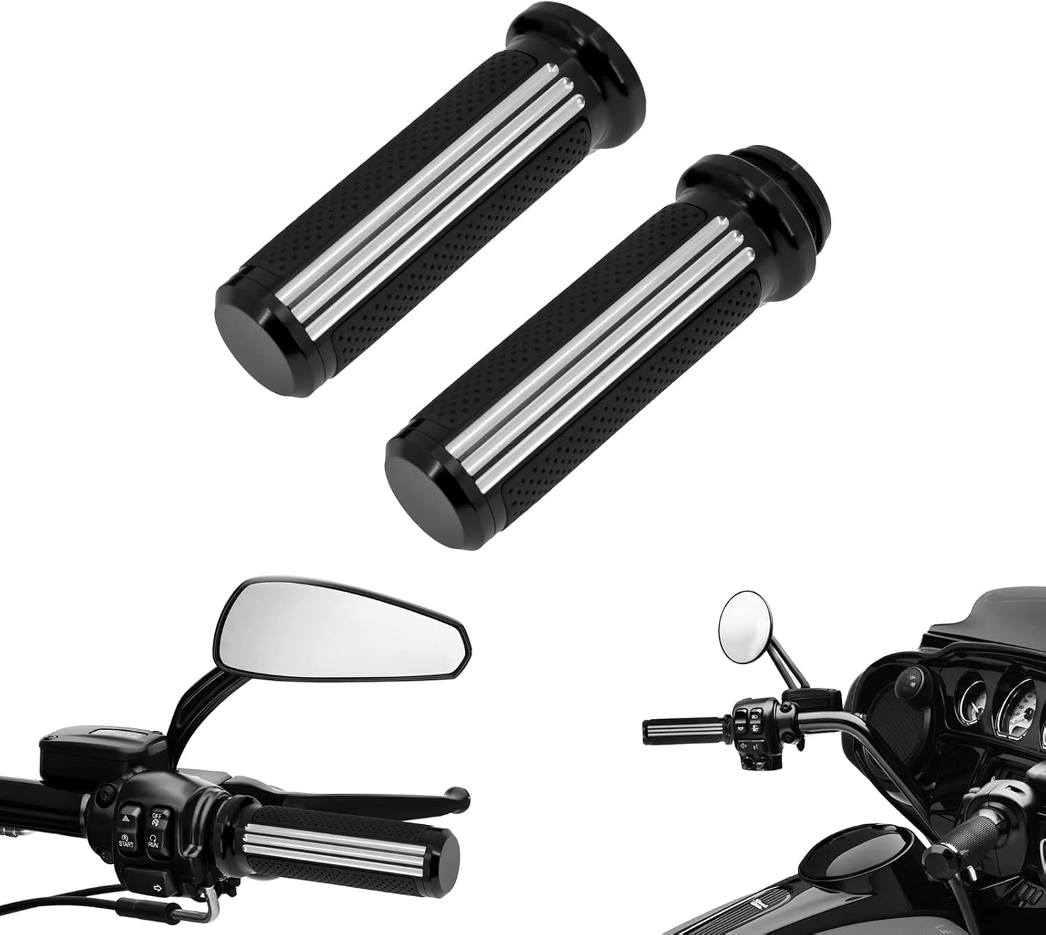 Motorcycle Electronic Throttle Control Handlebar Grips for 1" / 25Mm Handle Bars Fit for Harley Touring Road Glide Road King Street Glide Tri Glide Electra Glide Dyna Softail image number 2