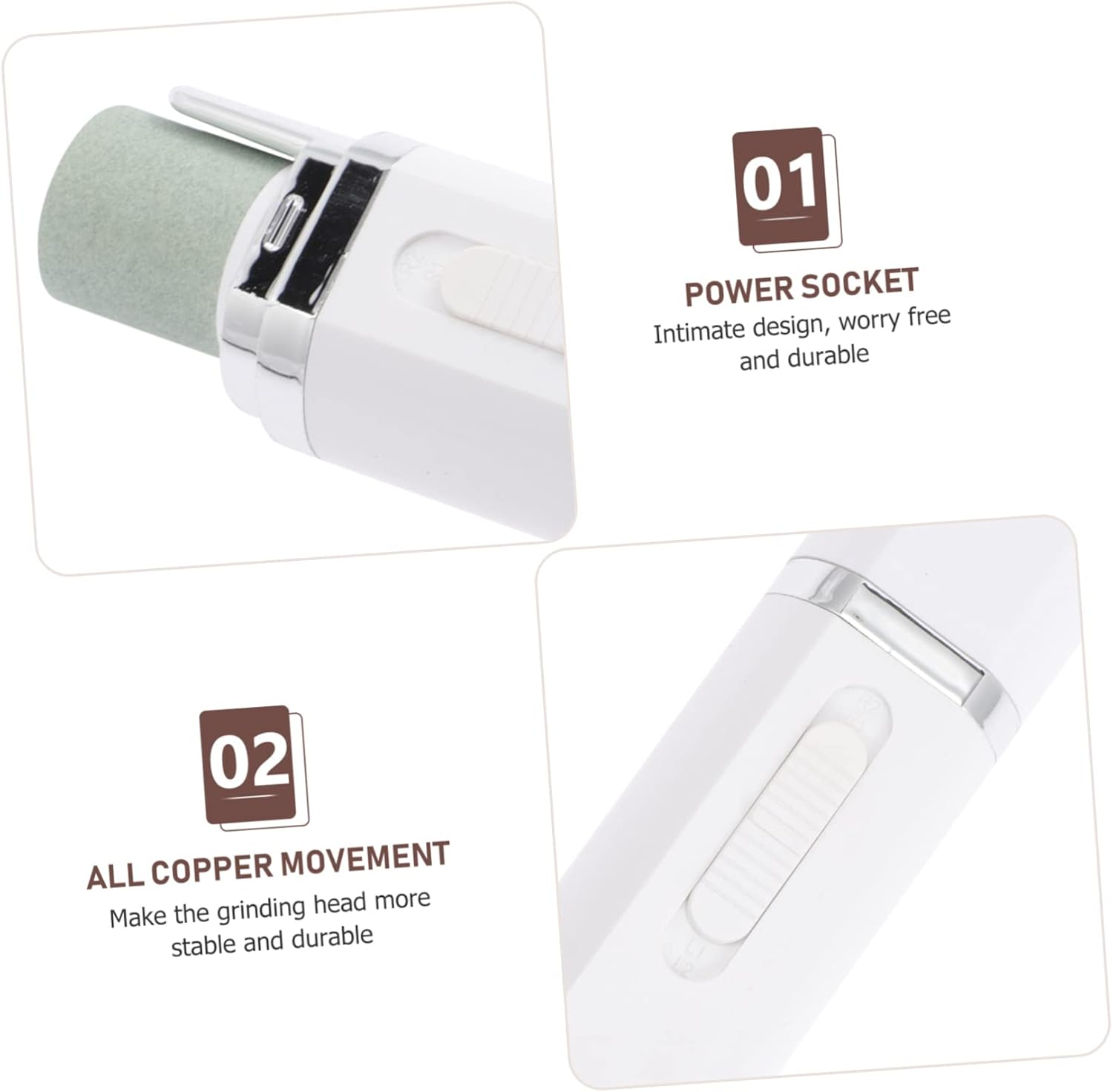 LOLIPPYY Electric Nail Drill Machine for Manicure Pedicure Portable Polishing Tool with Long Usage Life for Home Travel for Nails image number 2