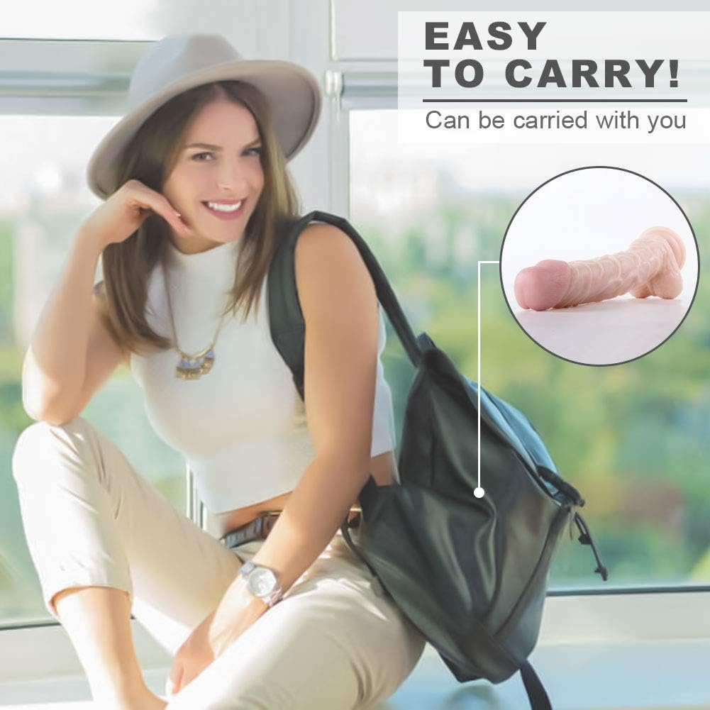 SHEQU 10'' Dildo with Suction Cup- Dong with Balls Fake Penis Adult Sex Female Massage Masturbation Toys(Jackey'S Power Dick)