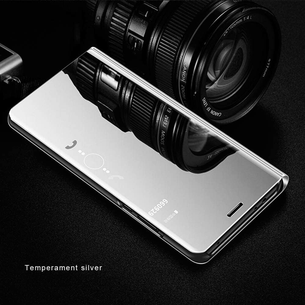 QIWEIQING Case Compatible with Samsung Galaxy A36 Case, Mobile Phone Case Mirror Makeup Flip Mobile Phone Case PC Stand Mirror Protective Case for Samsung Galaxy A36 Mirror Silver QH