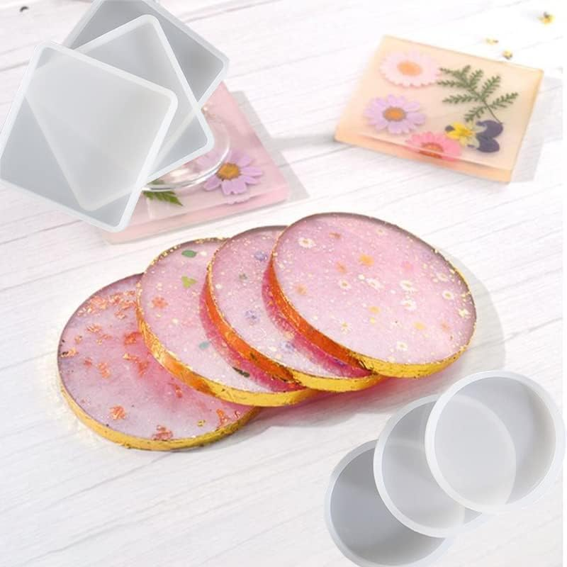 AIMALL Coaster Resin Casting Mould Epoxy Mold Silicone Craft DIY Jewelry Agate Making - Durable & Transparent Design Easy Release image number 5