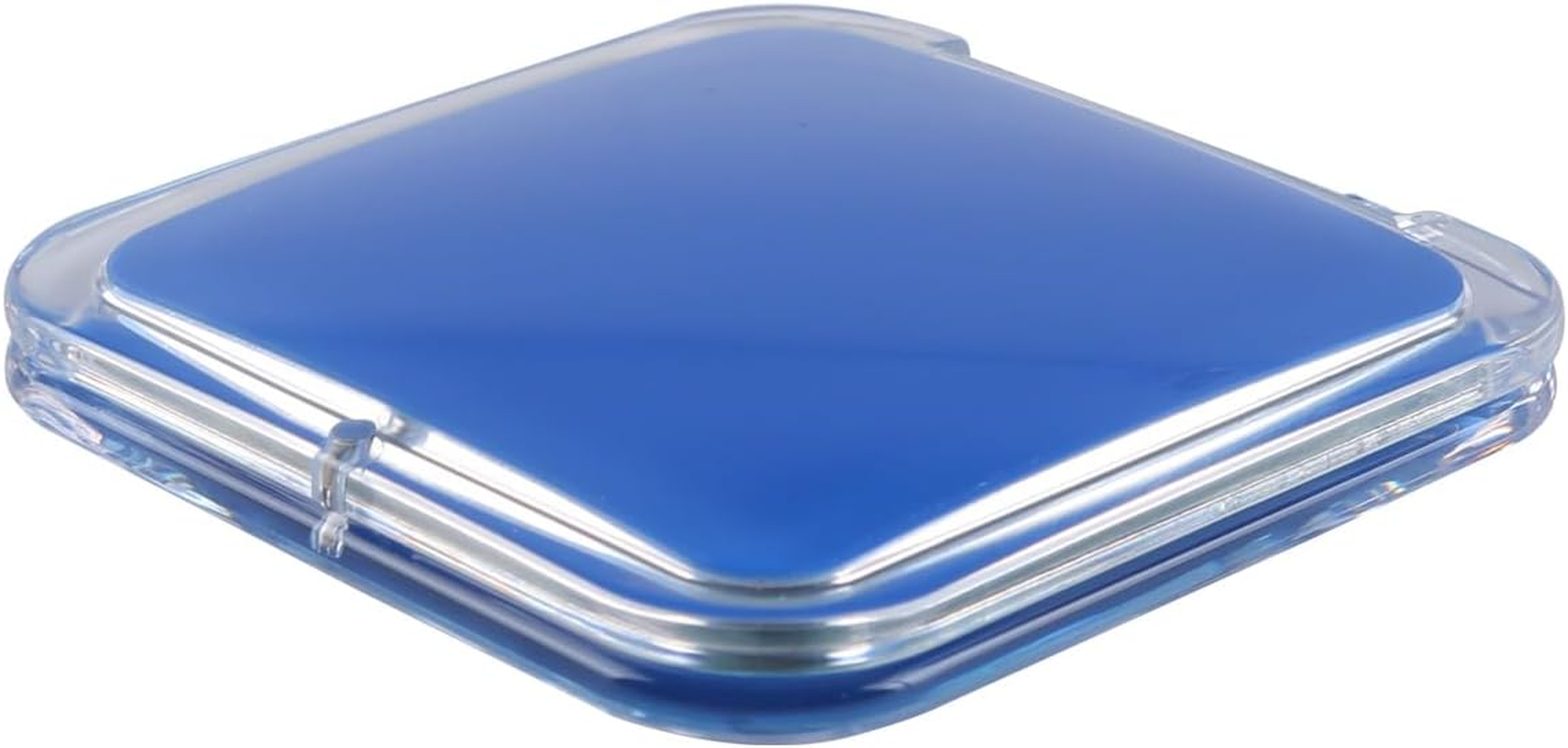 Enwye Folding Square Mini Compact Mirror, Blue Acrylic Case, Pocket Folding Design, 15X Magnification, Cosmetic Mirror for Travel image number 5