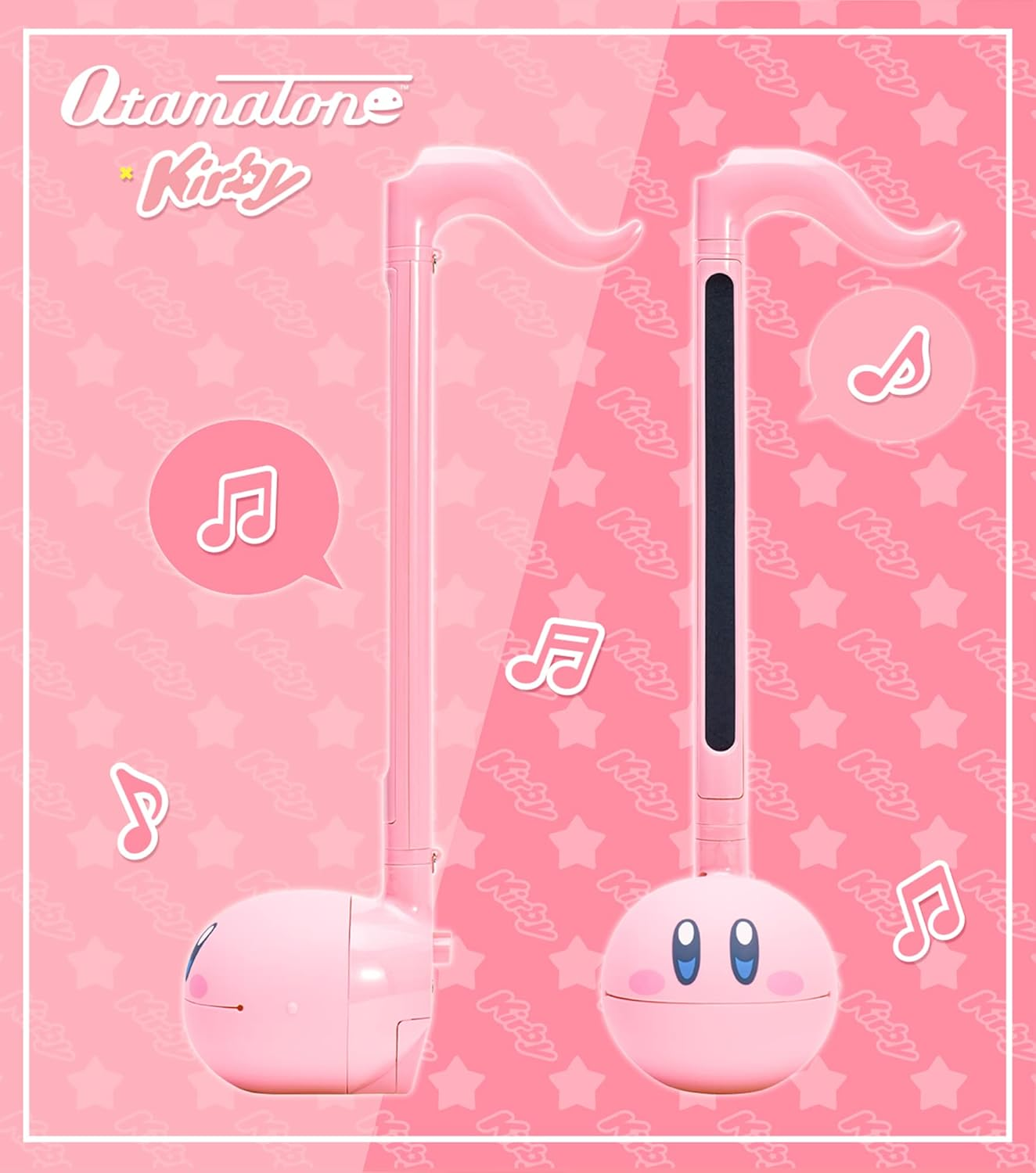 Otamatone Kirby Pink Star Hero Japanese Electronic Musical Instrument Portable Music Synthesizer from Japan by Maywa Denki Studio Award Winning, Educational Fun Gift Game Character Pink Hero image number 3