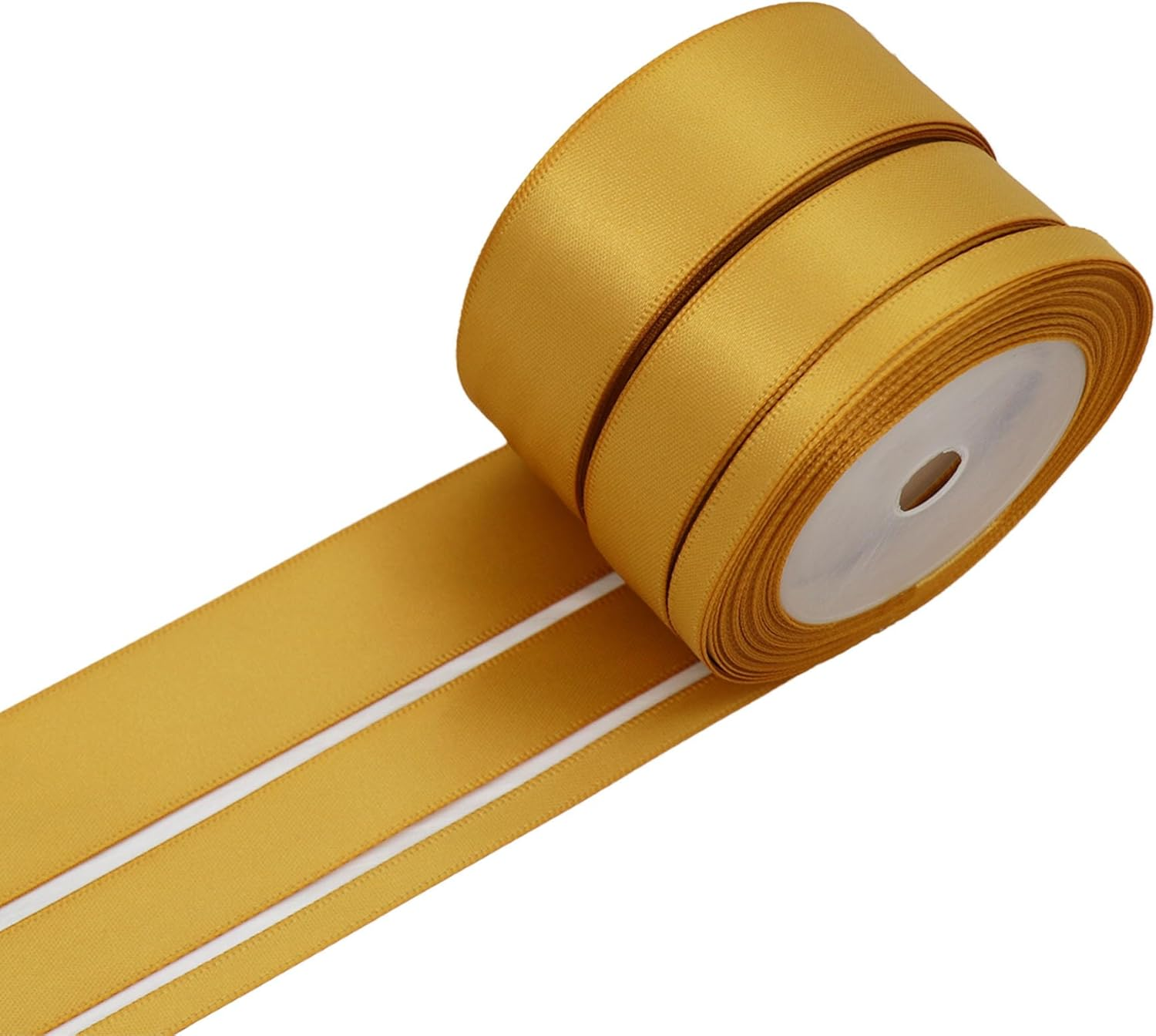 Black Satin Ribbon Double Faced Ribbon 3 Rolls (1/4 Inch, 5/8 Inch, 1 Inch), Fabric Ribbon Use for Gift Wrapping, Wedding Party Decoration, Hair Bows, DIY Crafts, Total 30 Yards