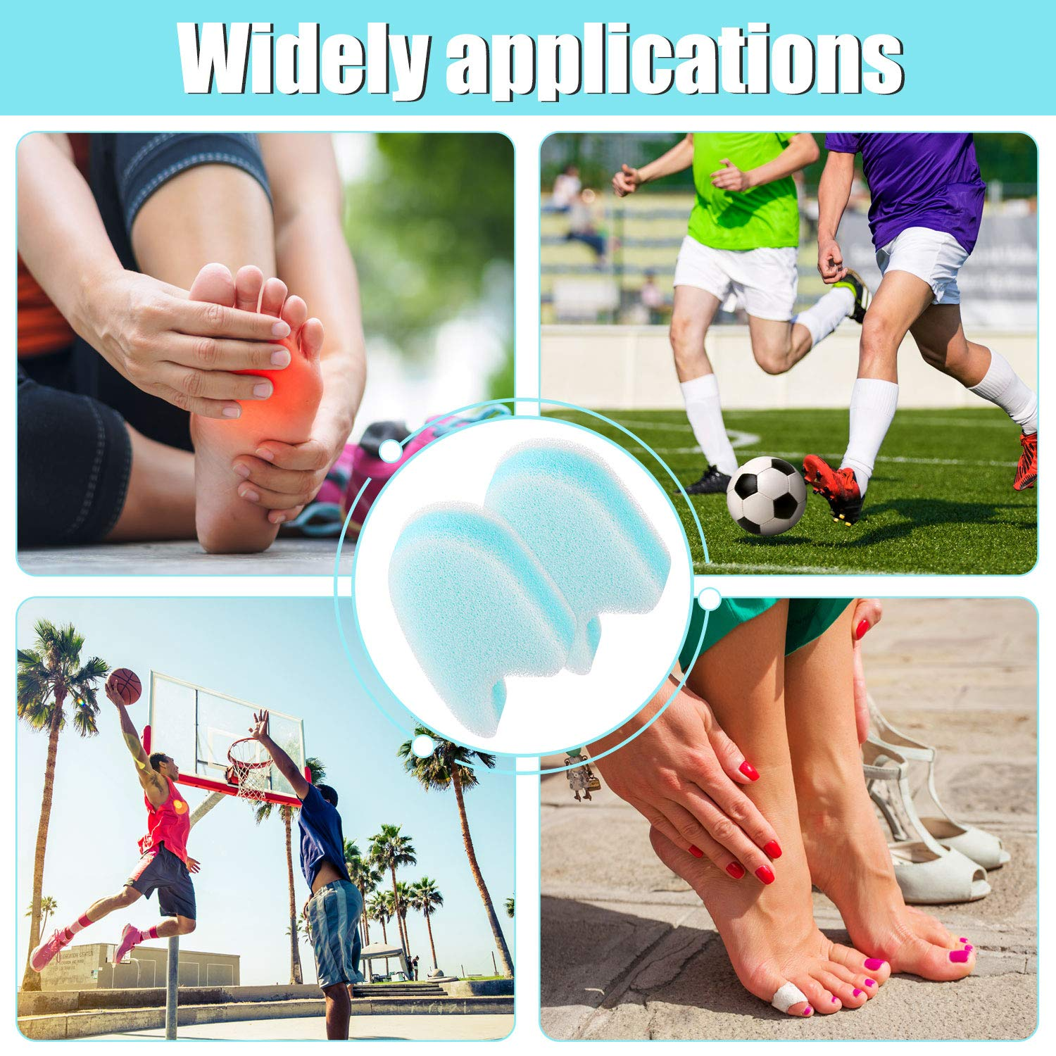 16 Pieces Foam Toe Spacers 3 Layer Toe Separators Toe Stretcher Divider for Align Toes Relief Friction Hammer Toes Overlapping Toes and Prevent Corns image number 5