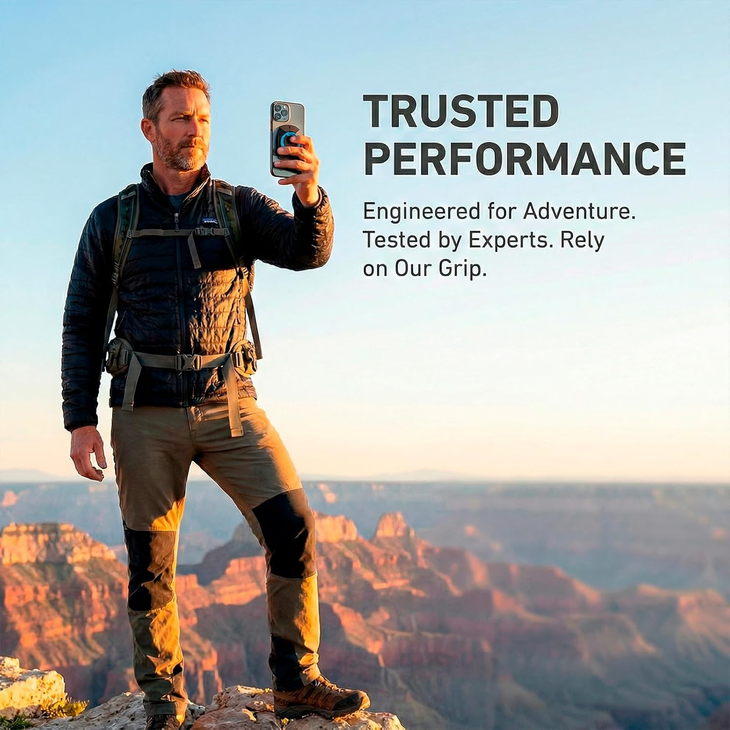 JANGJANG Phone Mount Universal Adaptor for Quad Lock, Adhesive Mount, Quick and Secure for Smartphones, Motorcycles, Bicycles, Cars, Accessories, Blue (Blue) image number 2