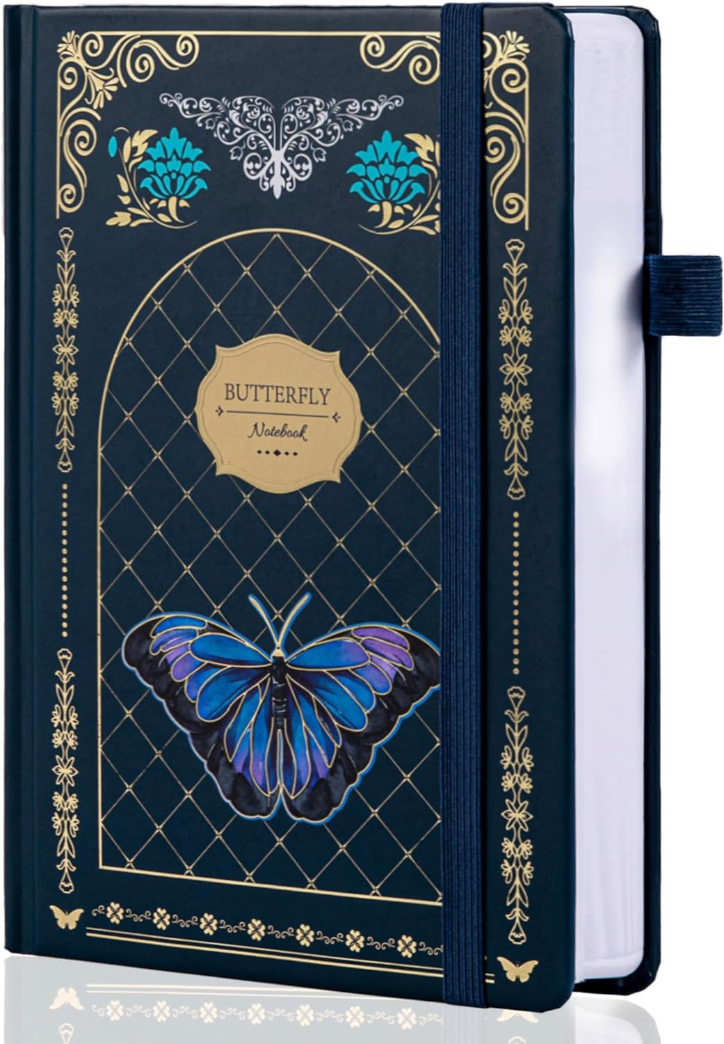 TIEFOSSI Butterfly Journals for Women Men, College Ruled Journals for Writing, Lay Flat Notebook,320 Numbered Pages A5 Journaling