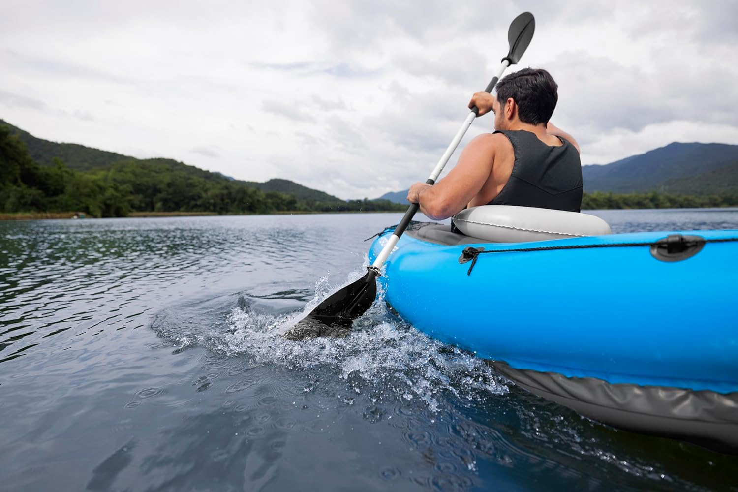 Bestway | Hydro-Force Cove Champion X1 Kayak| Inflatable Boat Set with Hand Pump, Paddles, Seats, Fins and Storage Bag | One Seater image number 3