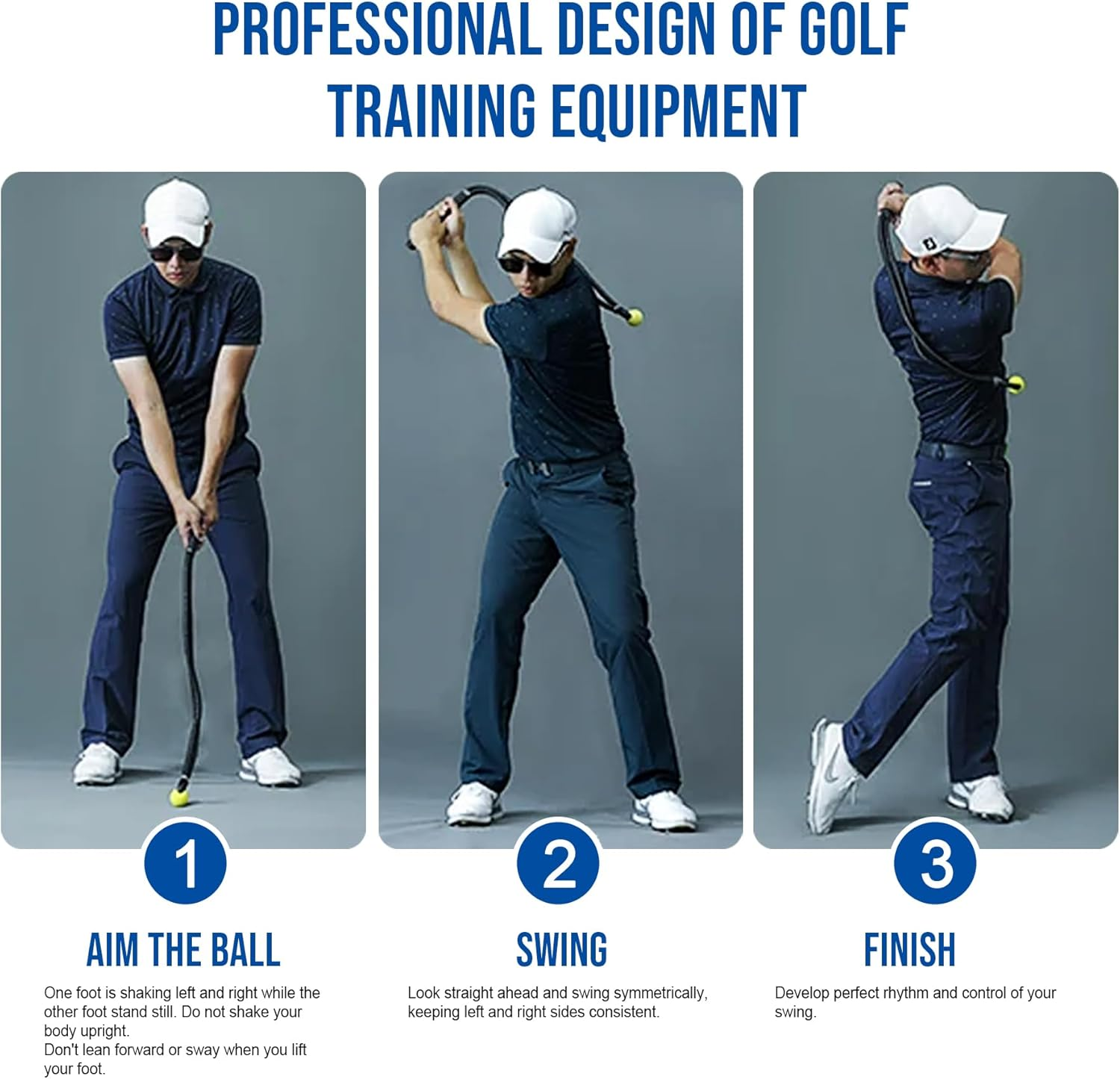 Golf Swing Training Aid, Golf Swing Practice Rope, Rope Trainer Equipment Improve Swing Speed Lagging Rhythm, Golf Warm-Up Exercise for Strength and Training Arm for Golf Beginner - Pink image number 3