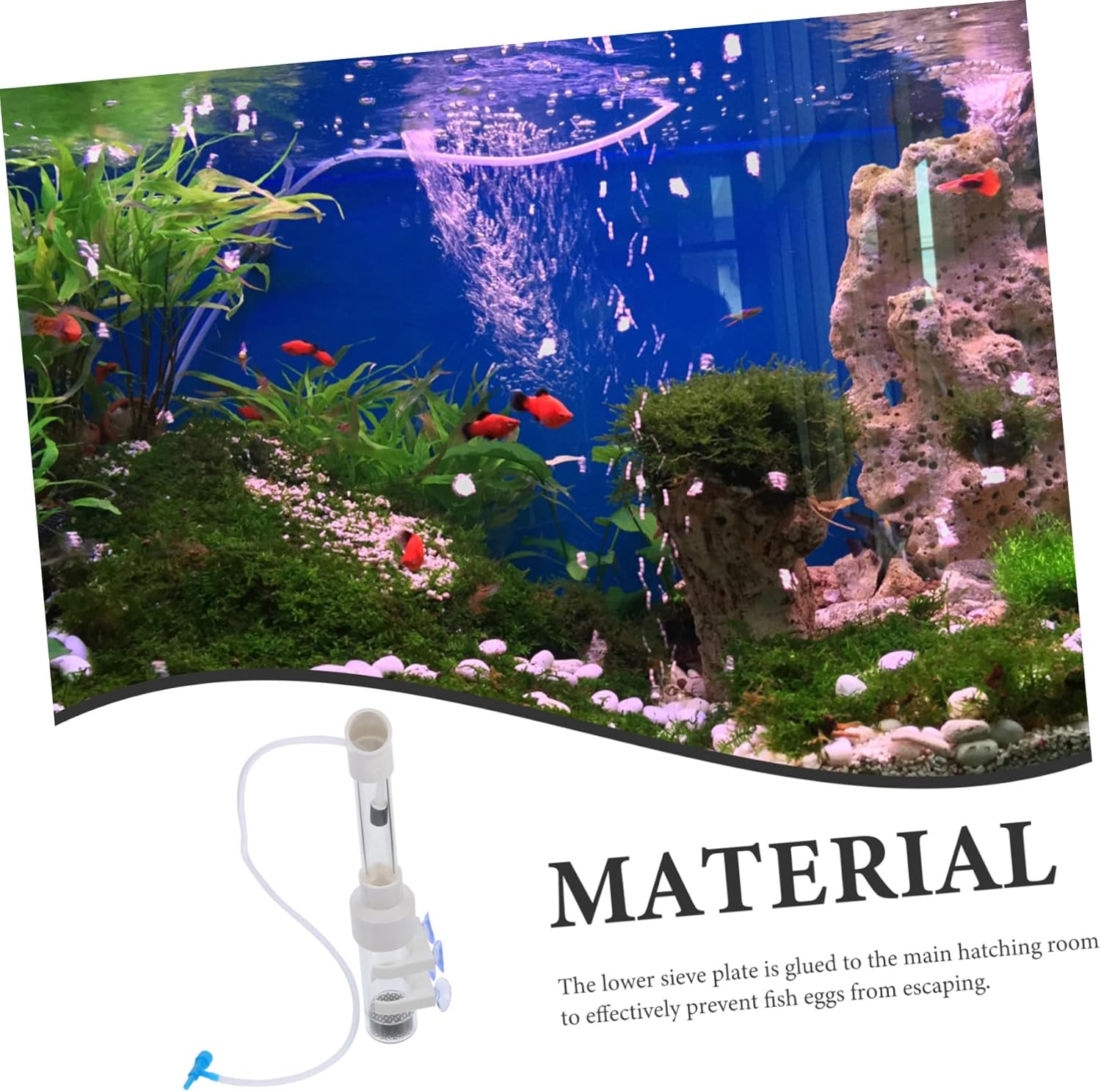 GANAZONO Cichlid Fish Egg Incubator Tube Acrylic Breeding Hatchery for Aquarium Aquatic Pets Prevent Female Fish Feeding Eggs Transparent Hatchery Device image number 5