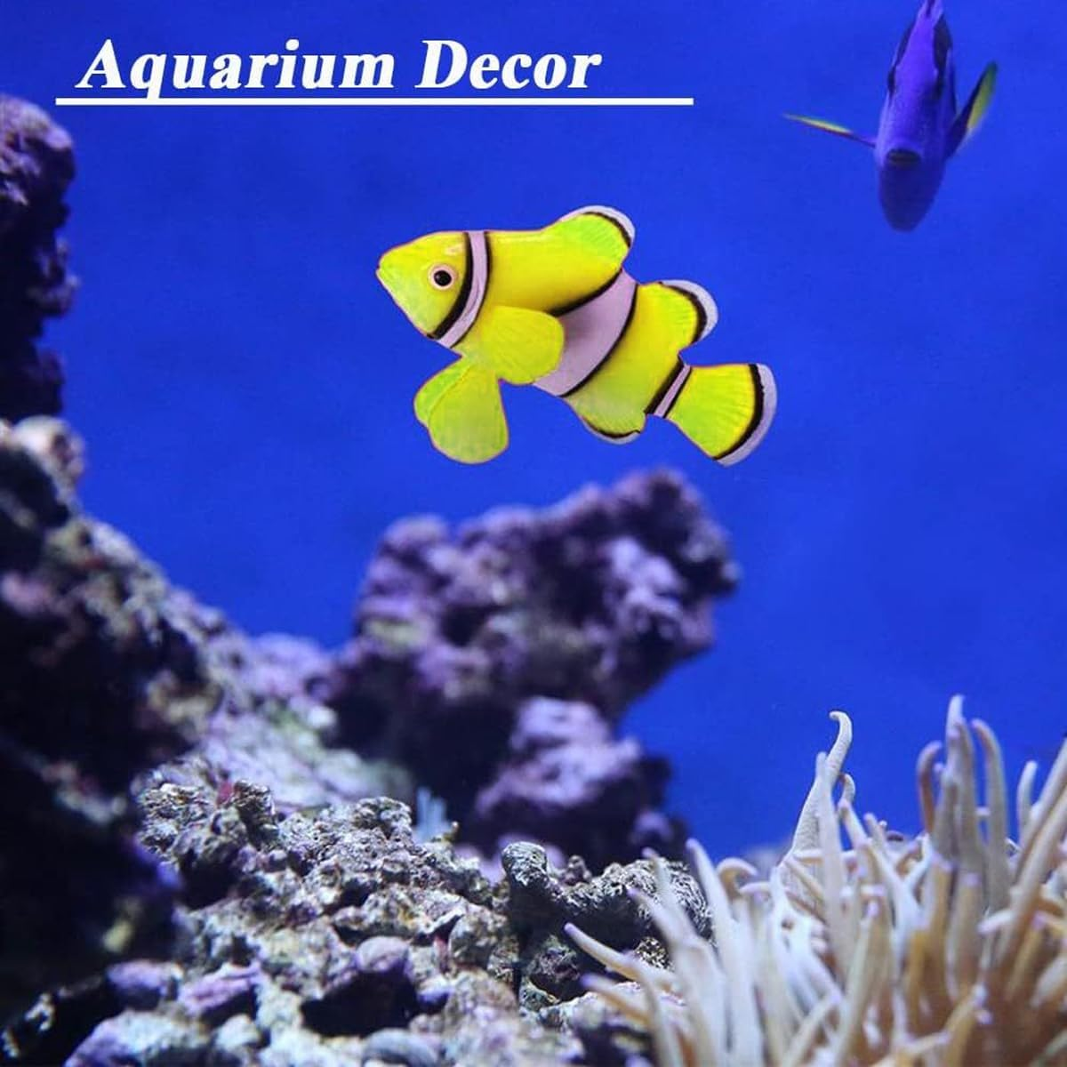 AIMALL 2PCS Artificial Floating Aquarium Fish Decorations Set, Silicone Betta Fish for Aquarium D&eacute;cor, Moving Small Fish Tank Ornaments for Betta Tanks, 6 Styles, 1.7-3.9 Inches image number 2