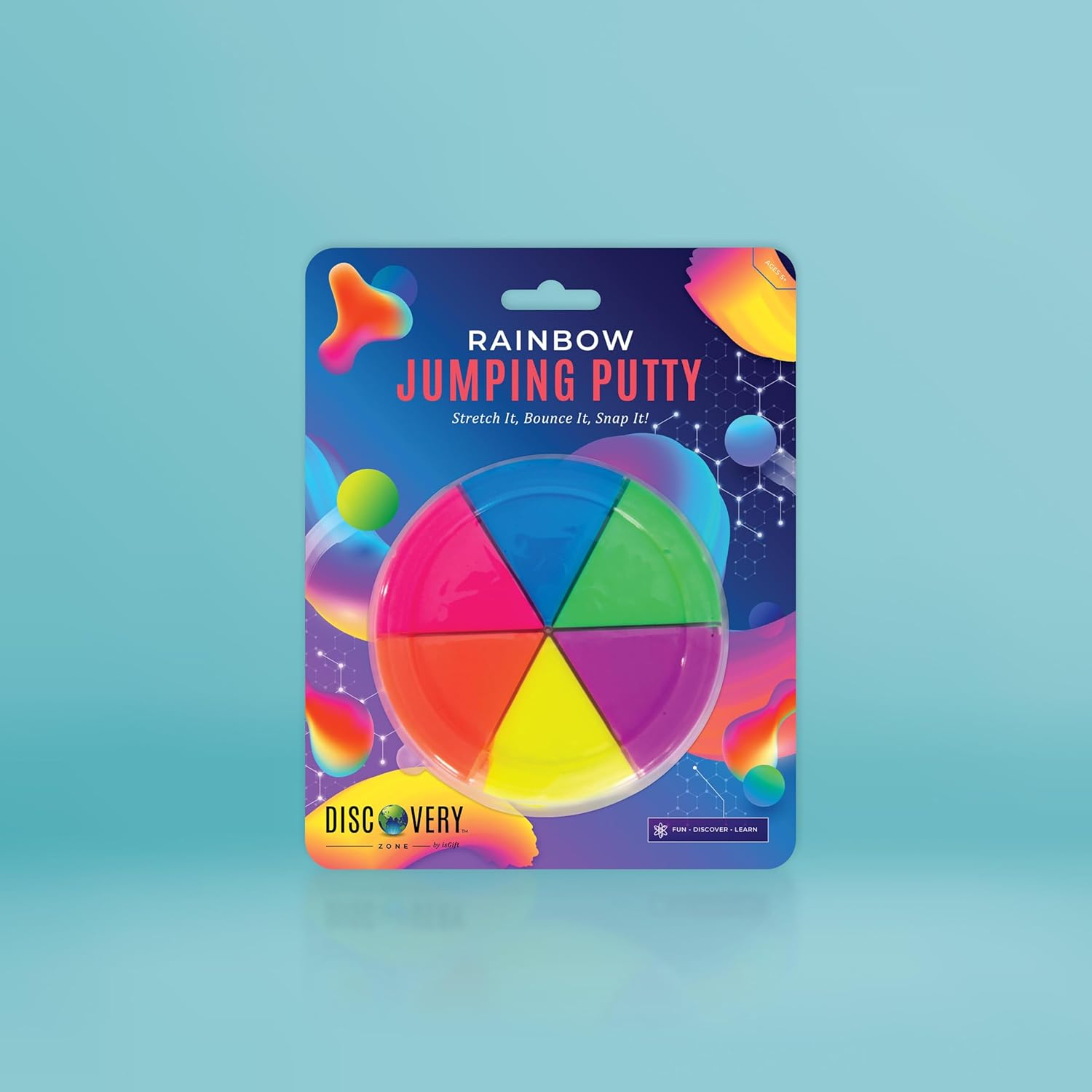 IS Gift Discovery Zone Rainbow Jumping Putty, Assorted Colour image number 3