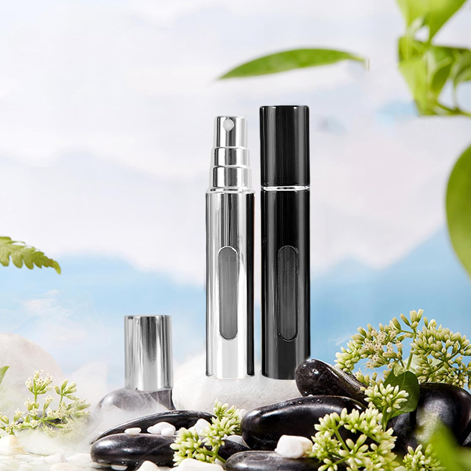 Perfume Atomiser, 2 Pcs 10Ml Refillable Leak-Proof Travel Spray Bottle with Easy Bottom-Fill Design, Compact & Durable Metal Perfume Dispenser for Gym, Travel, and Daily Carry for Women & Men image number 3