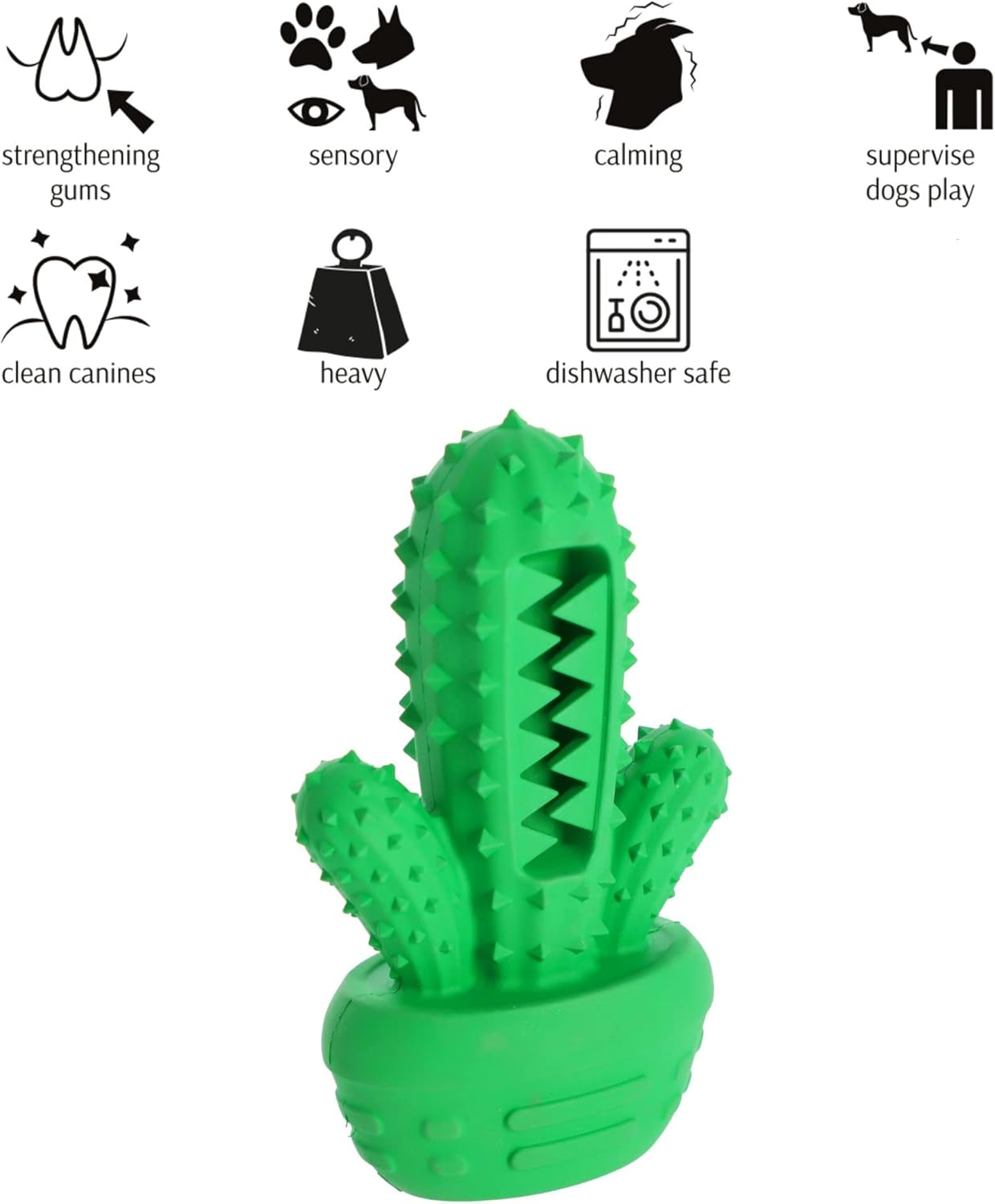 Dingo 17313 Hard Rubber TPR Cactus Dog Toy 17.5 Cm image number 2