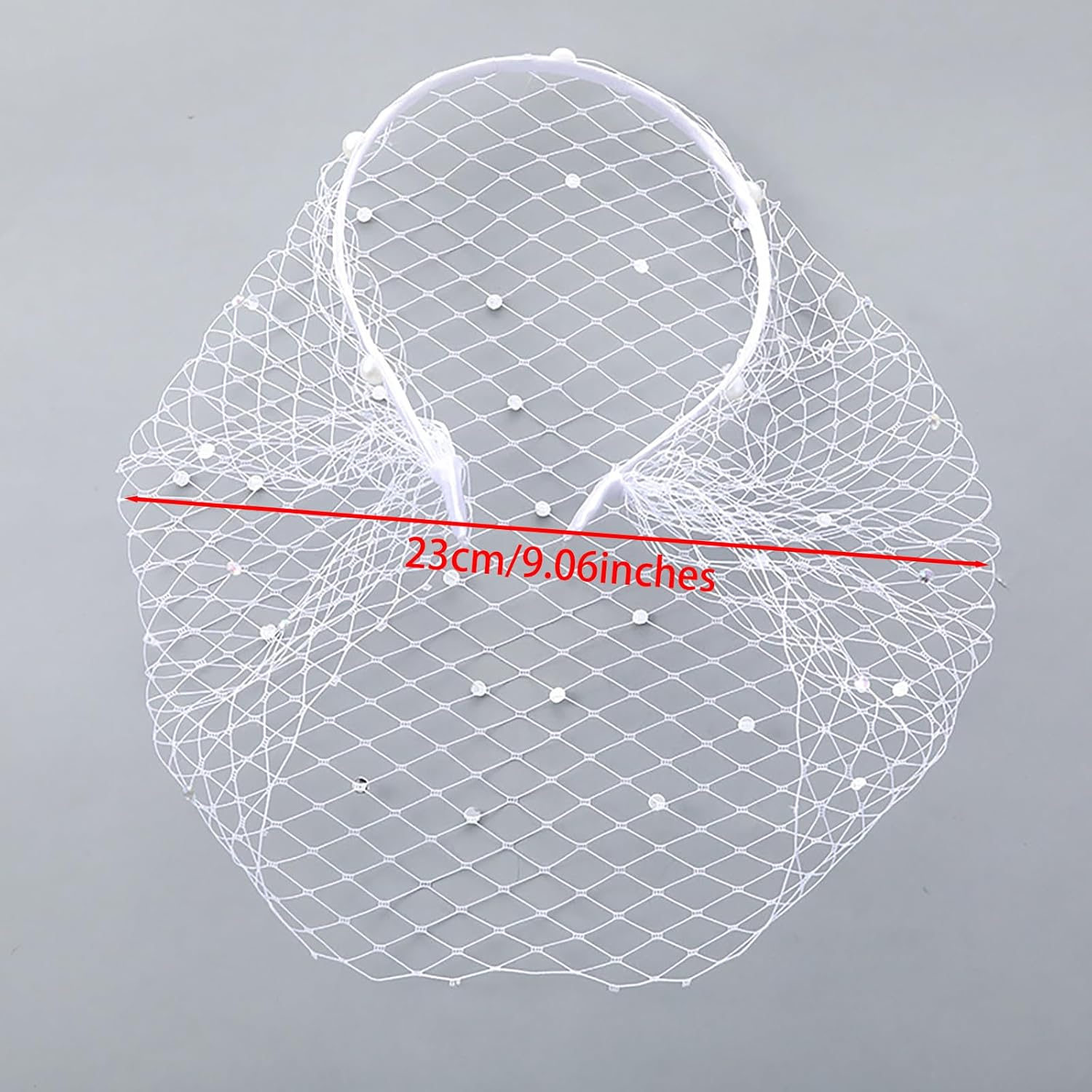 Lopsity Mesh Veil Headband - White image number 2