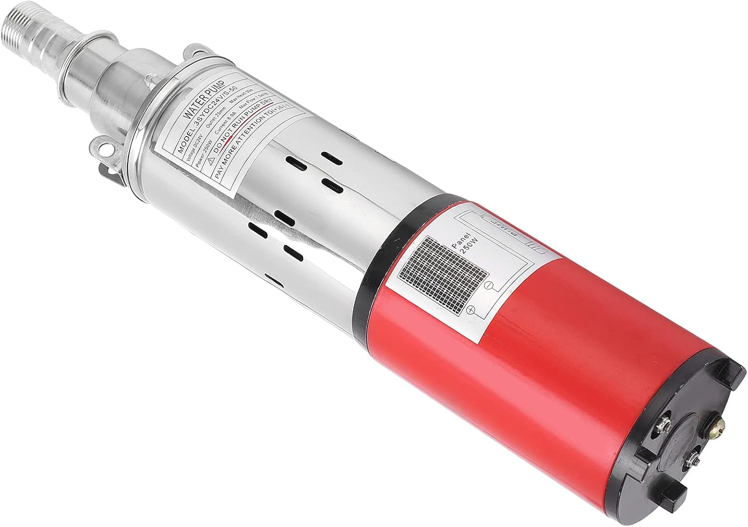 Solar Water Pump DC24V Electric Drive Screw Submersible Pump with 50 Meters High Lift 1.5M&sup3;H Flow Stainless Steel Copper Motor for Agricultural Irrigation Fish Pond image number 5