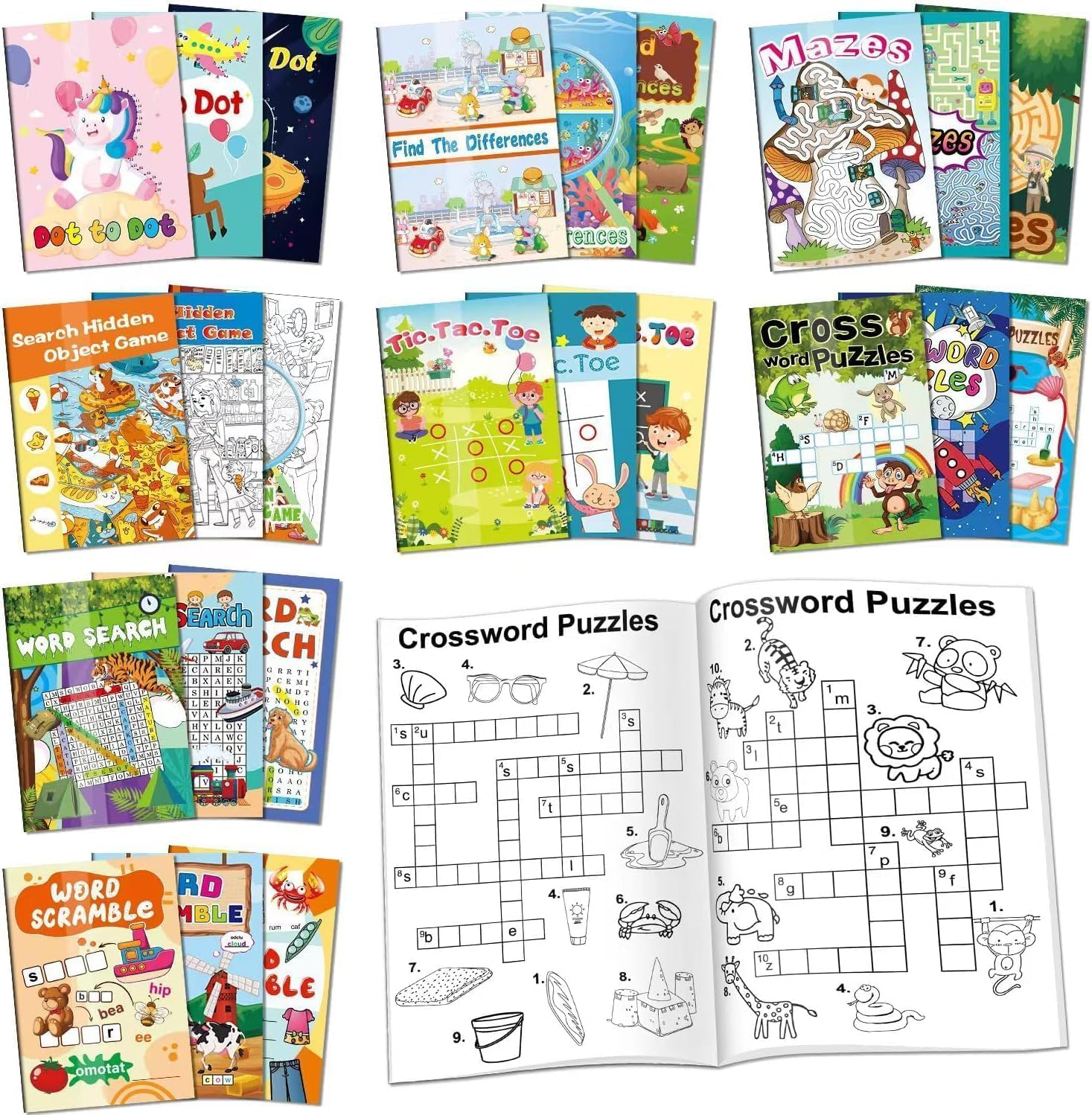 24Pack Mini Activity Book for Kids Party Favours Ages 4-8 8-12,Bulk Activity Books Include Mazes,Dot to Dot,Word Search, Word Scramble and More for Goodie Bag Stuffer Stuffer Classroom Activity image number 5