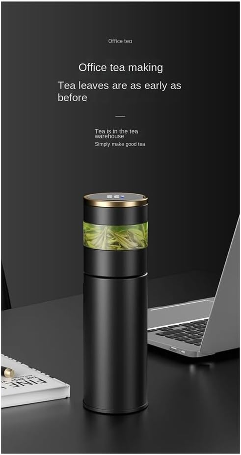 Tea Infuser Vacuum Flask Temperature LED Display 450Ml Insulated Cup Stainless Steel Bottle Travel Coffee Mug Easy Install image number 6