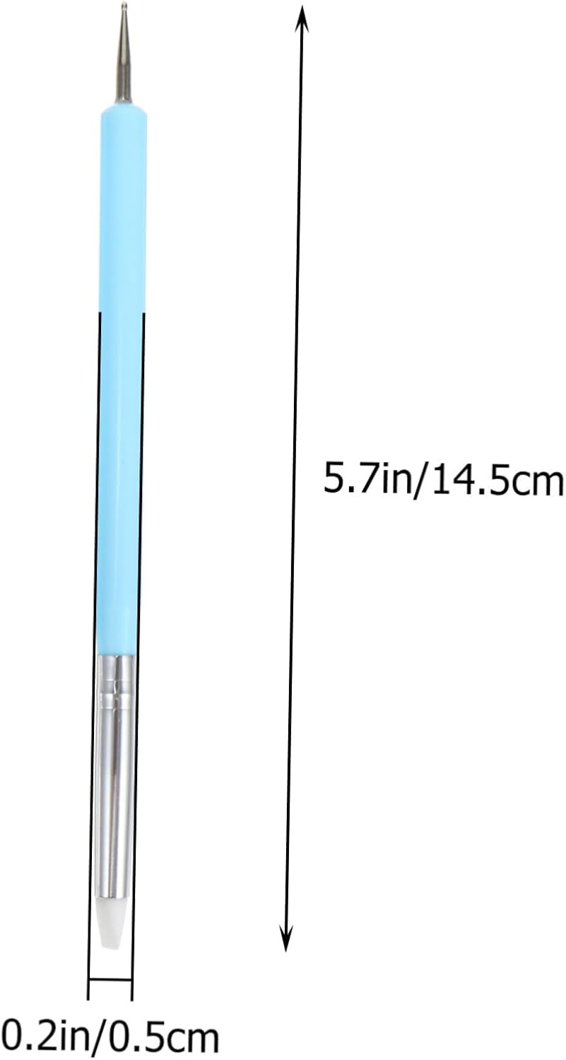 Ipetboom 5Pcs Dual Head Nail Art Dotting Pen Silicone Brush for Nail Art Lovers for Patterns Flowers - Pink image number 3