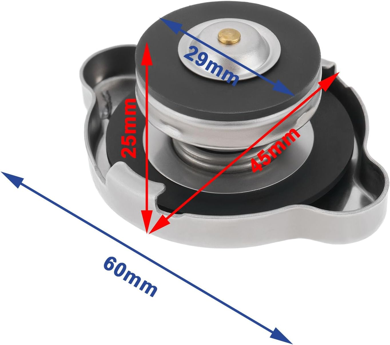 LT Easiyl 1.1BAR Automobile Header Tank Cap Car Radiator Accessories Cap Compatible with Subaru Impreza Turbo Legacy Forester OE 45137AE003 image number 3